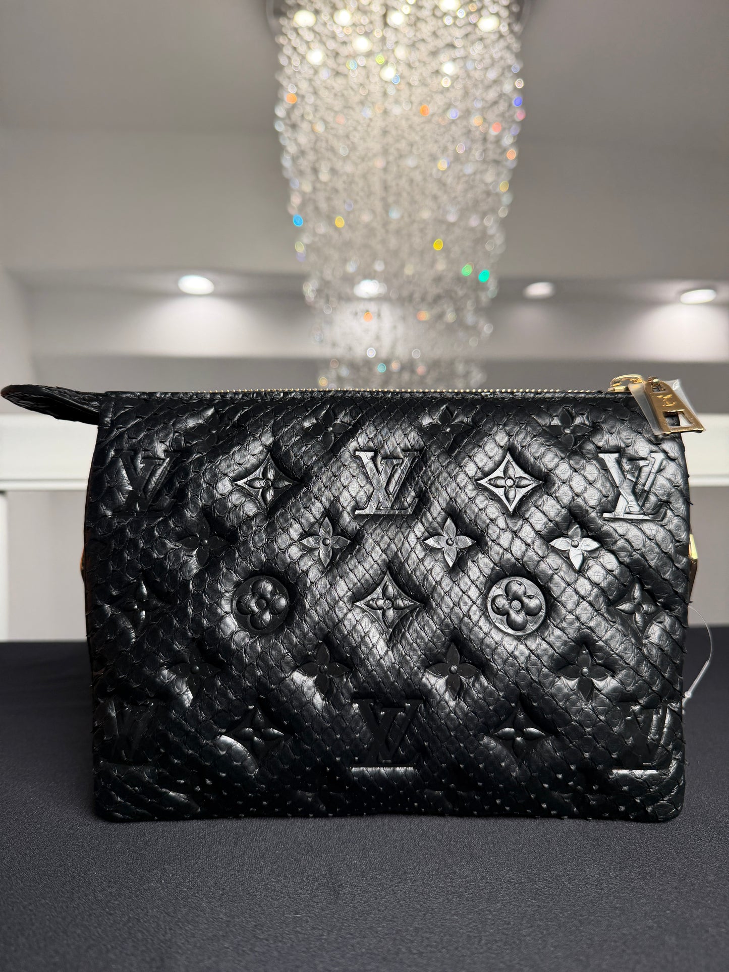 Louis Vuitton Coussin BB in Black Python Leather