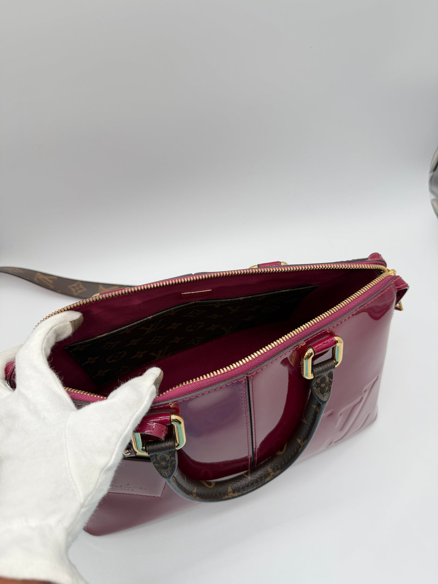 Louis Vuitton Miroir Tote Magenta Vernis Leather lx890
