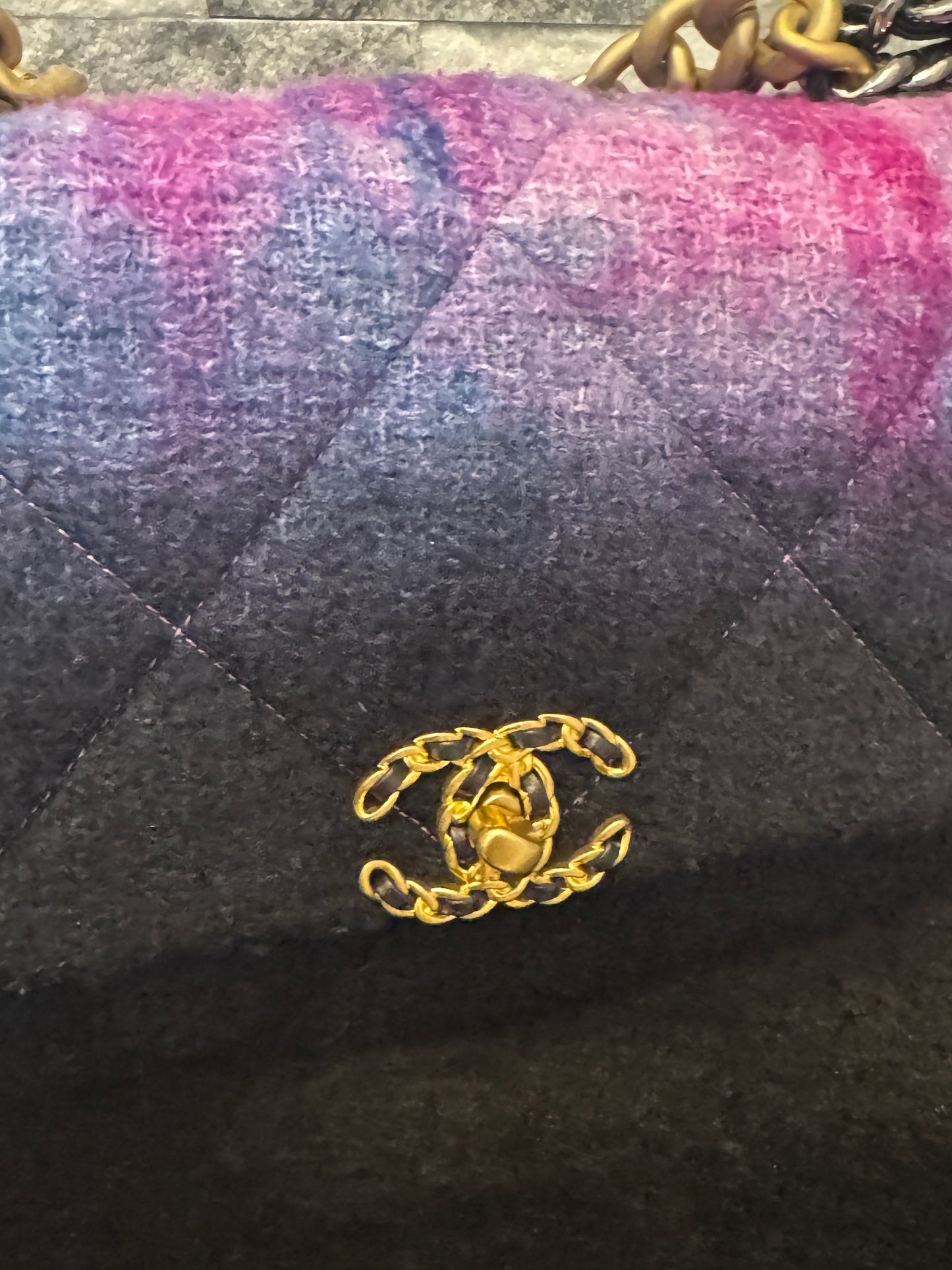 Chanel 19 Large Tweed Ombre Bag