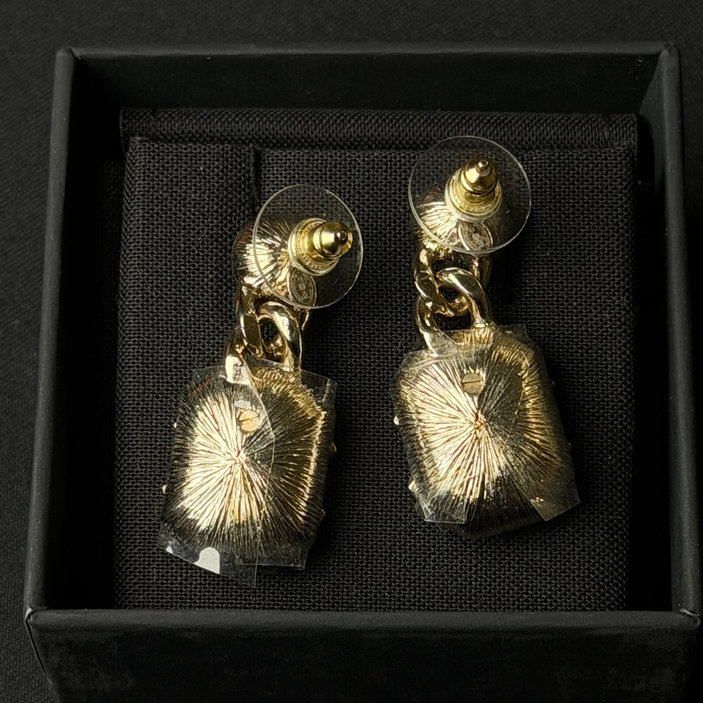 Chanel Crystal CC Drop Earrings
