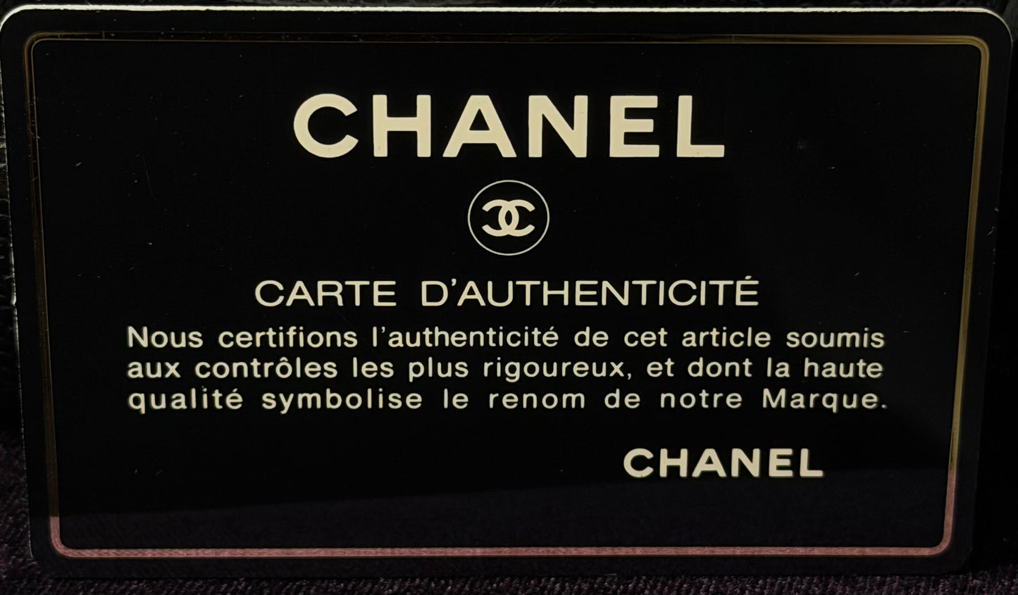 Chanel Timeless Vanity Case Black Caviar Leather Gold Hardware