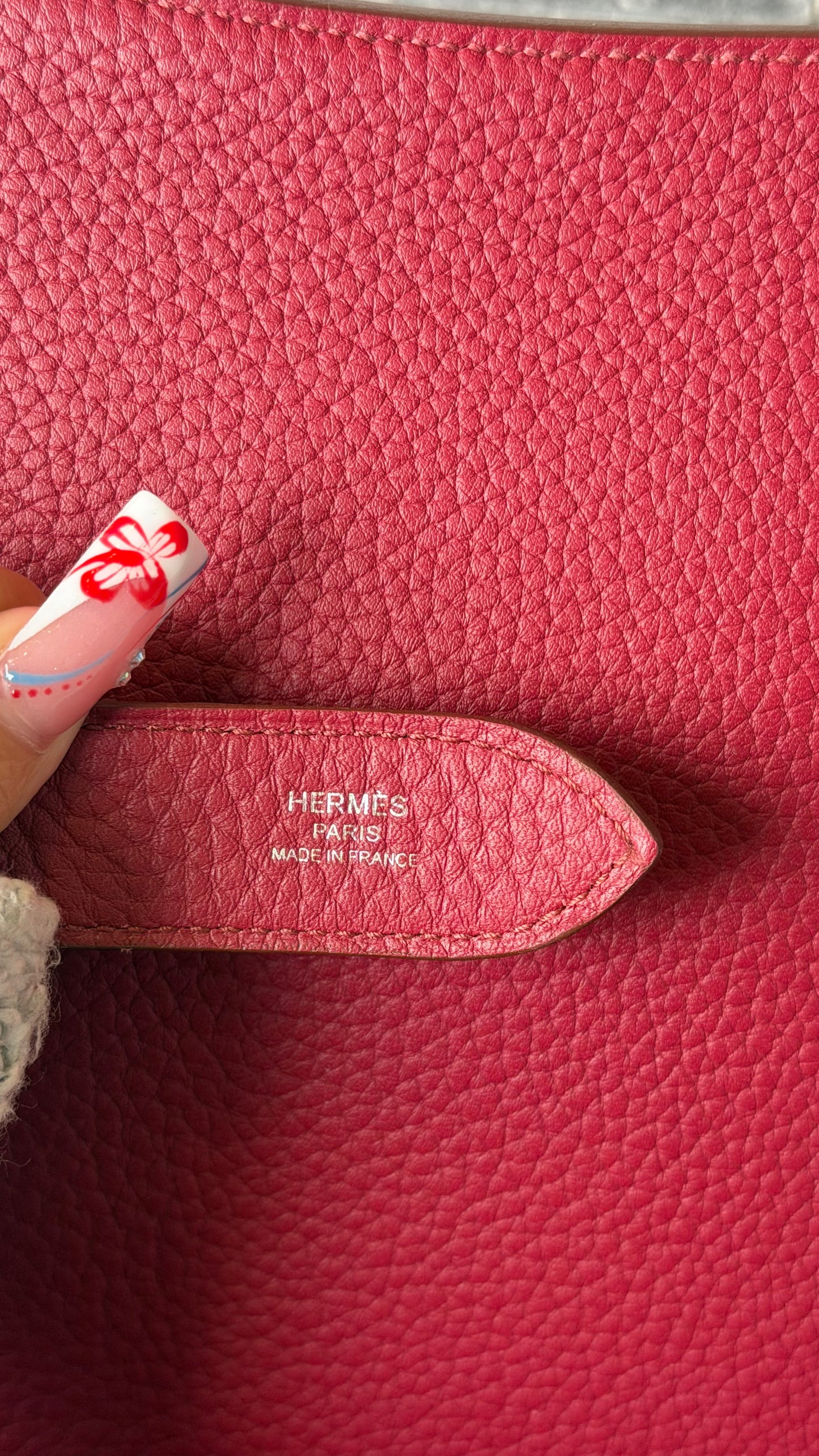 Hermès Jypsière 28 Rose Pourpre Togo Leather Palladium Hardware