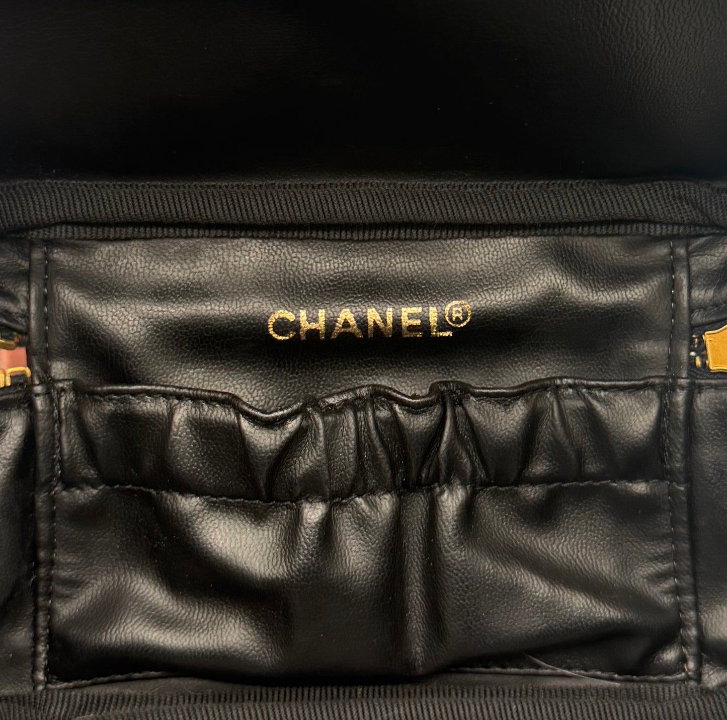 Chanel Black Caviar CC Vanity Case