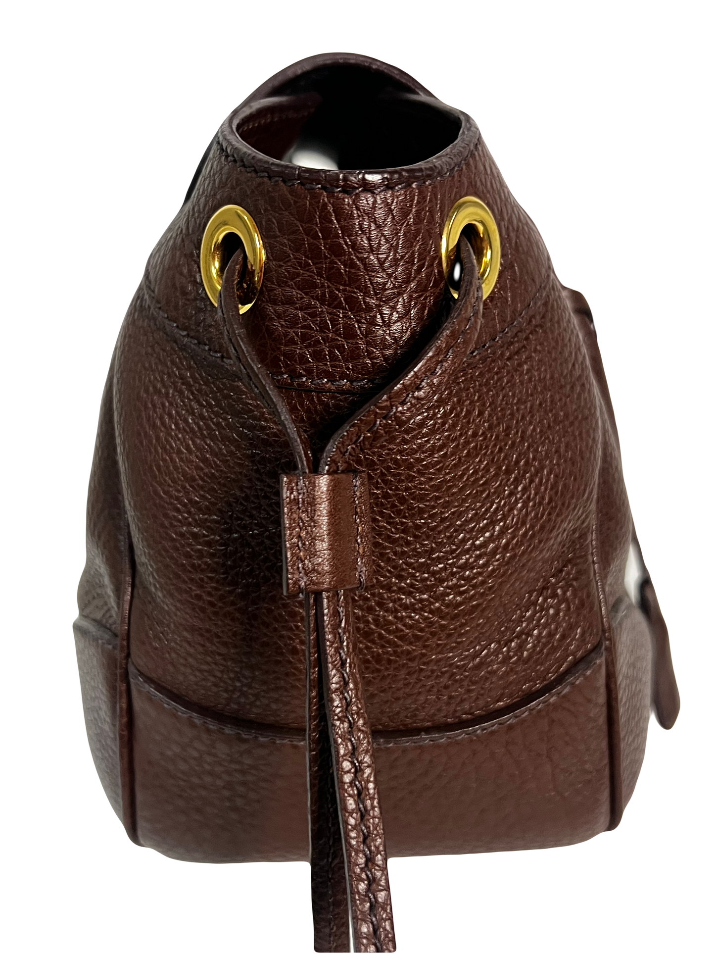 PRe Owned Prada Pattina Pushlock Satchel Vitello Daino Medium