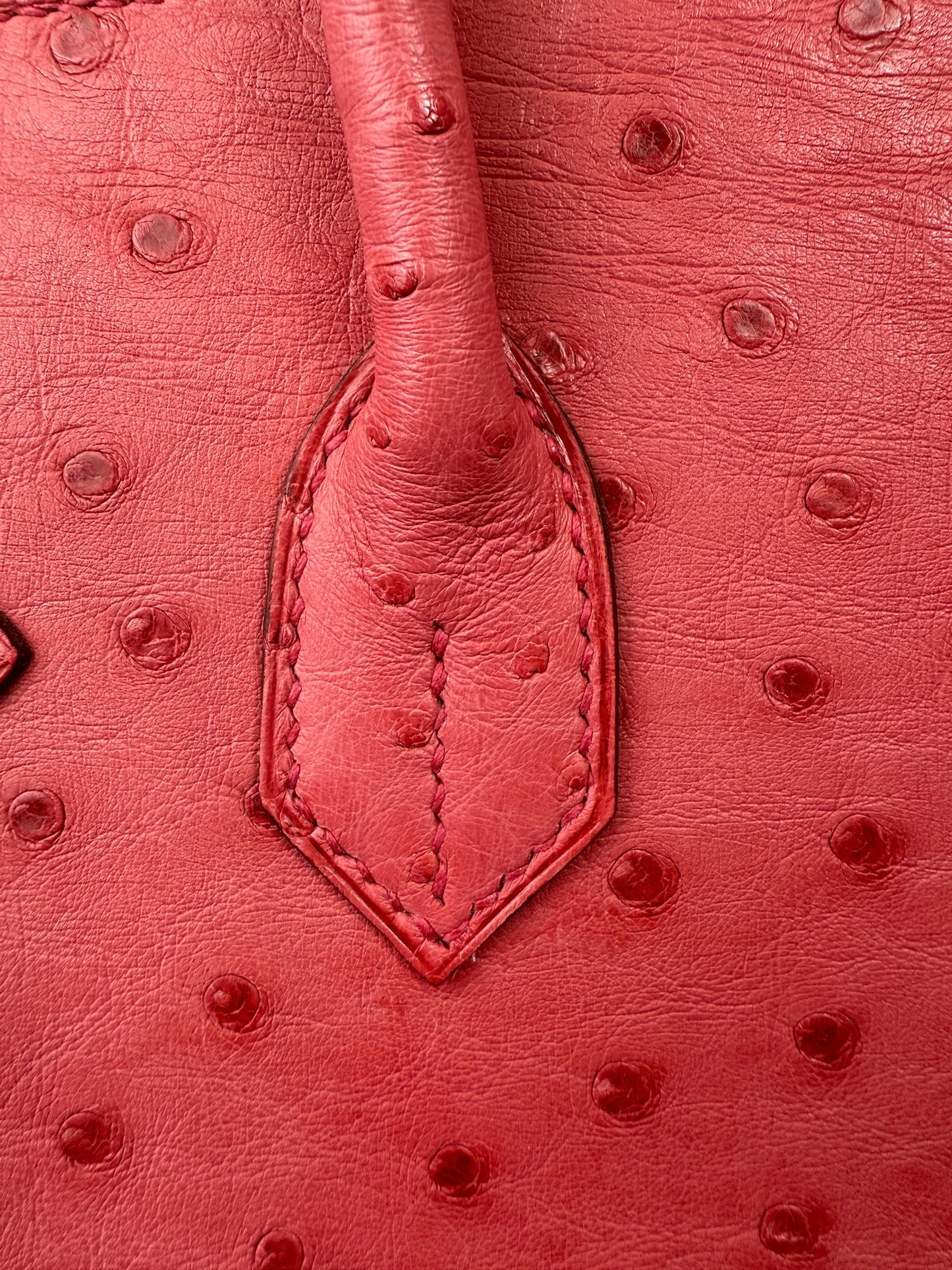 Used Hermes Birkin Handbag Bougainvillea Ostrich with Palladium Hardware 30