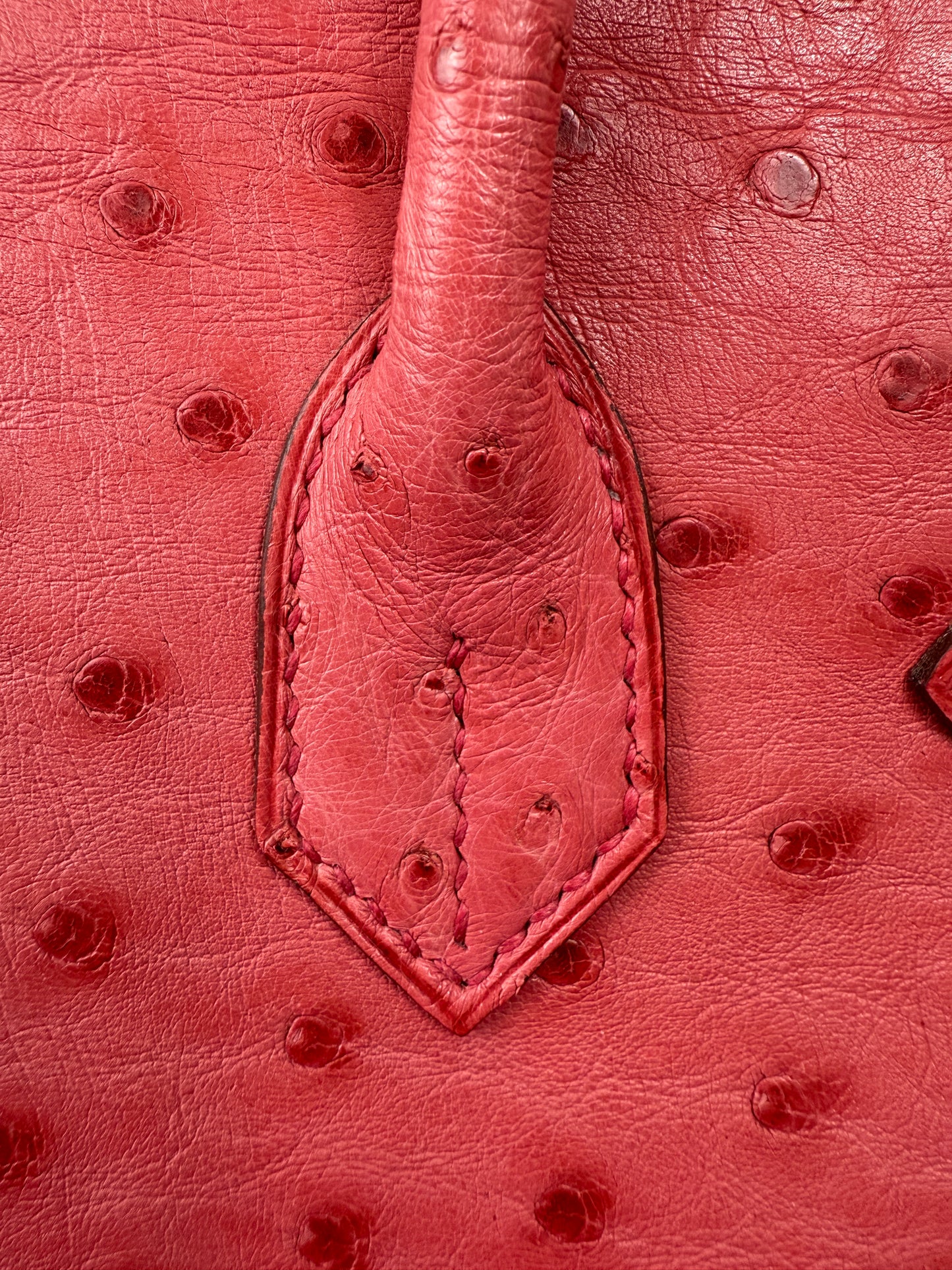 Used Hermes Birkin Handbag Bougainvillea Ostrich with Palladium Hardware 30