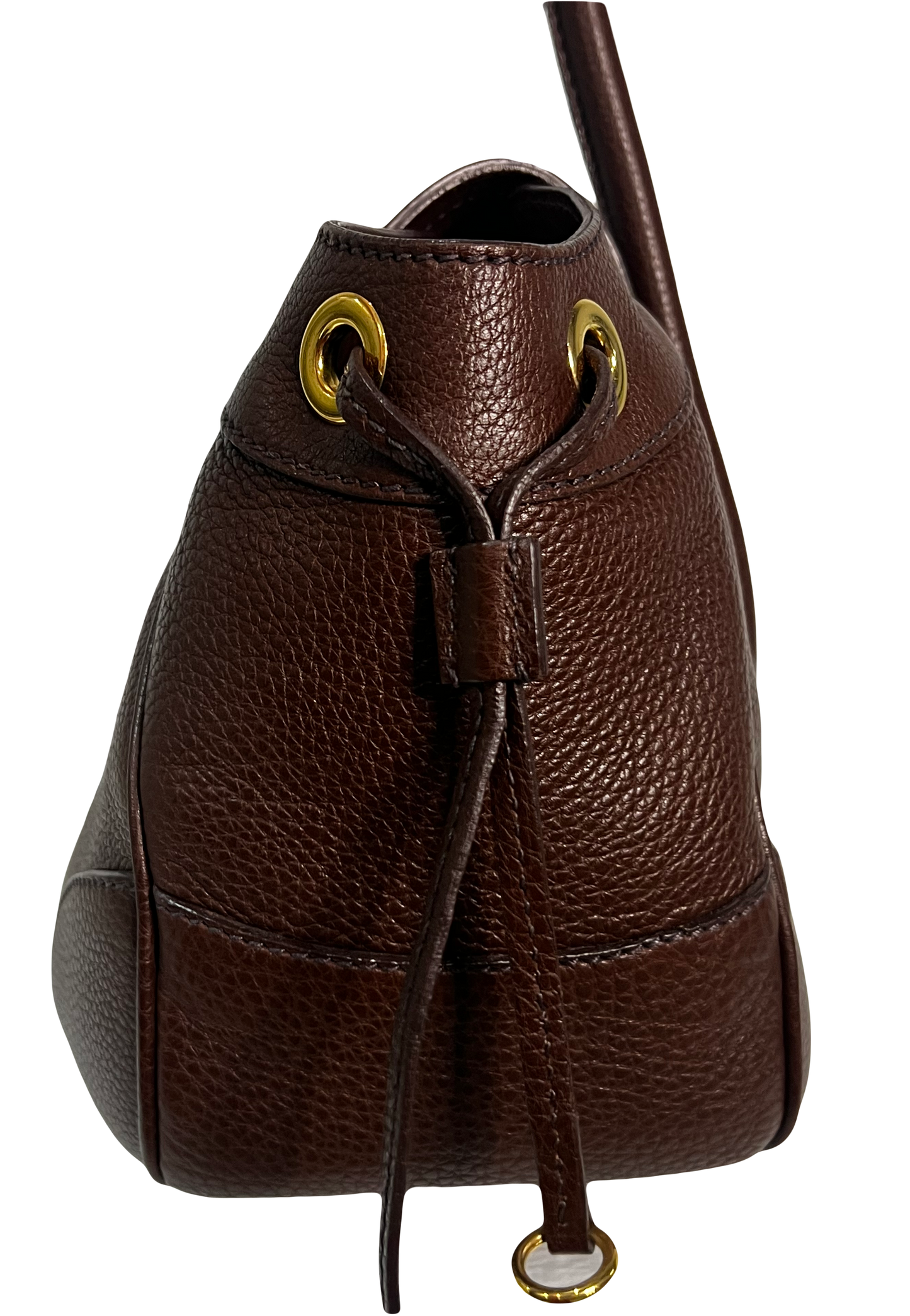 PRe Owned Prada Pattina Pushlock Satchel Vitello Daino Medium