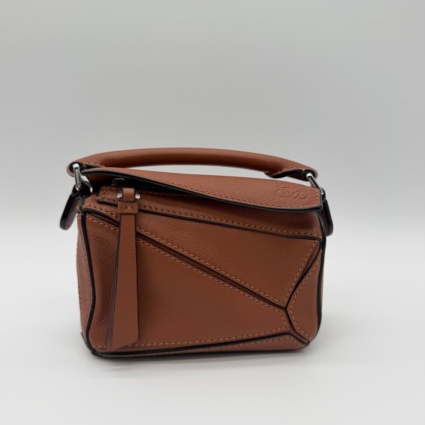 Loewe Mini Puzzle Bag Tan Classic Calfskin Leather