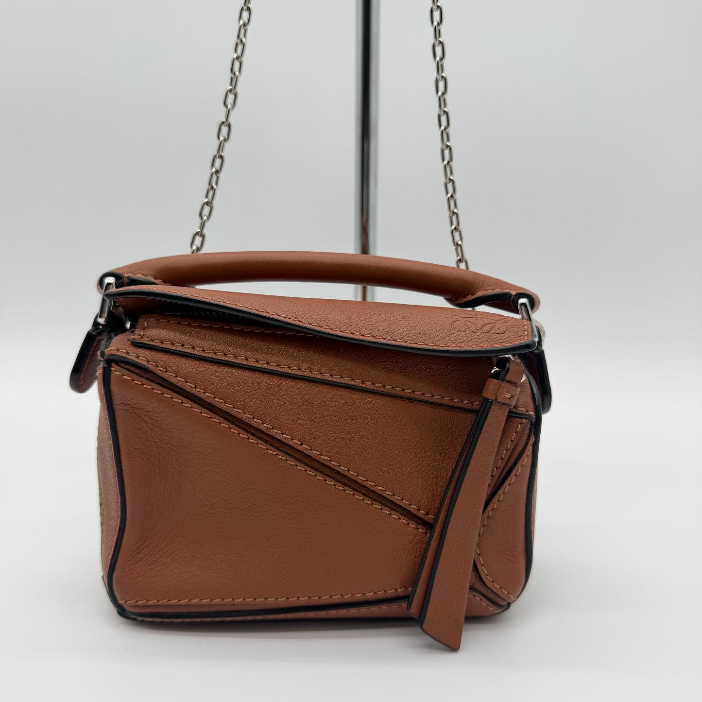Loewe Mini Puzzle Bag Tan Classic Calfskin Leather