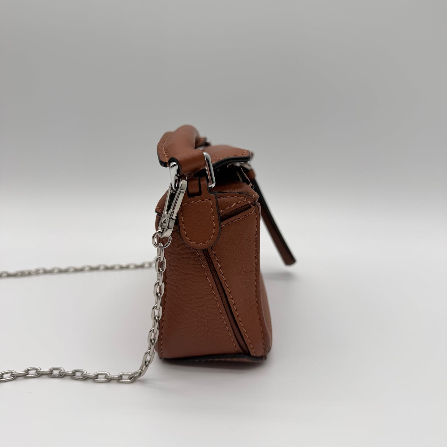 Loewe Mini Puzzle Bag Tan Classic Calfskin Leather