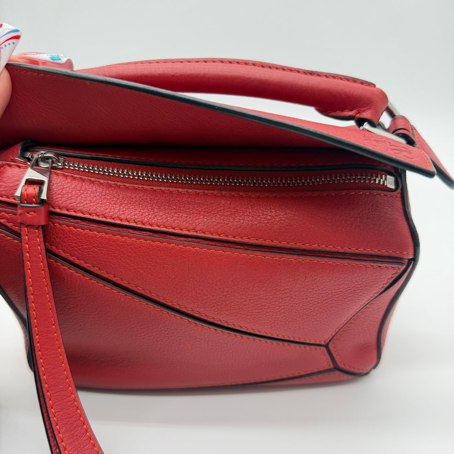 Loewe Mini Puzzle Bag Rouge Classic Calfskin Leather