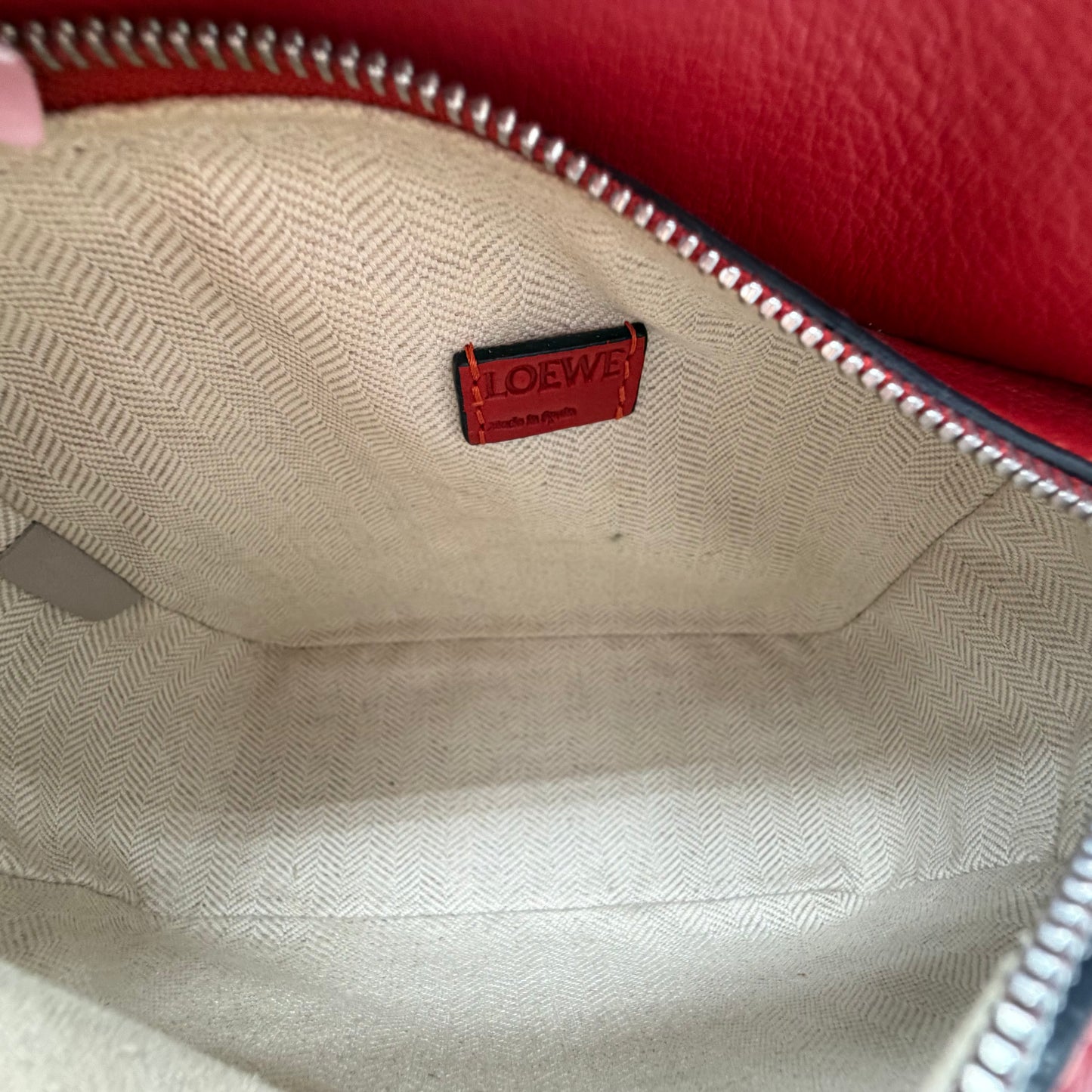 Loewe Mini Puzzle Bag Rouge Classic Calfskin Leather