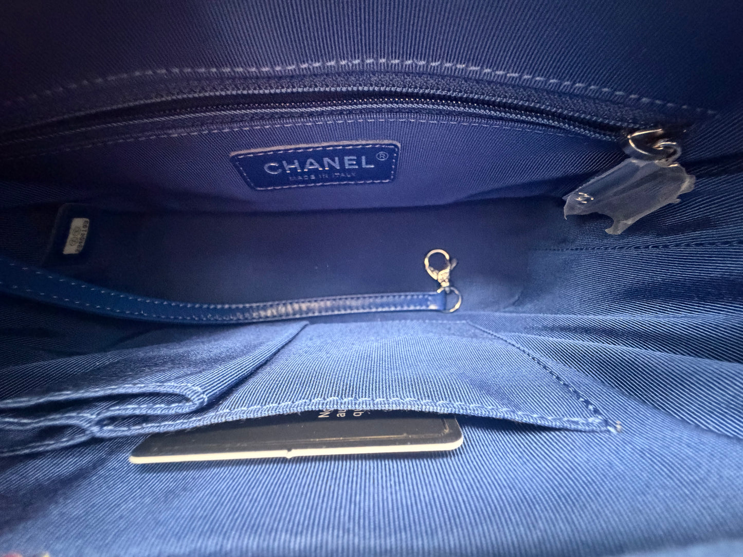 Chanel Gabrielle Hobo Bag Vibrant Blue Aged Quilted Calfskin Leather