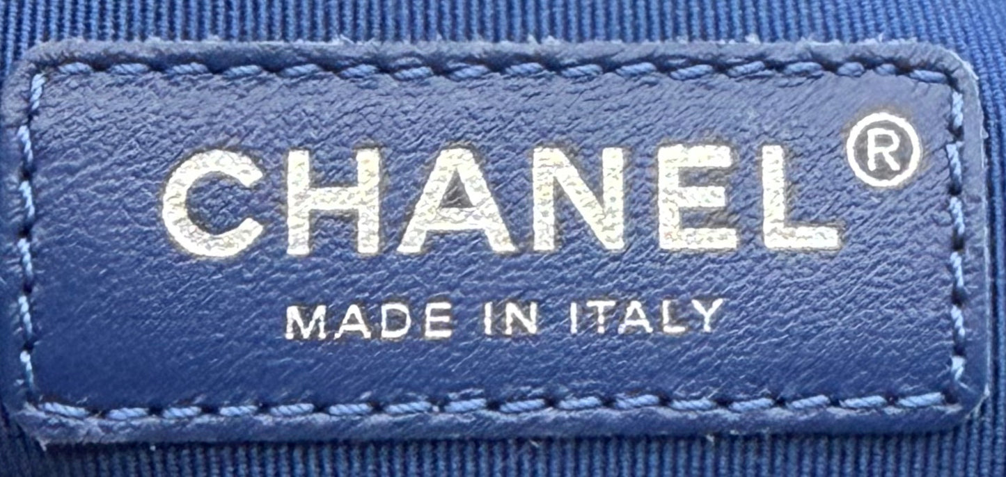 Chanel Gabrielle Hobo Bag Vibrant Blue Aged Quilted Calfskin Leather