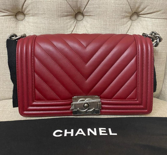 Chanel Leboy Chevron Medium Bag