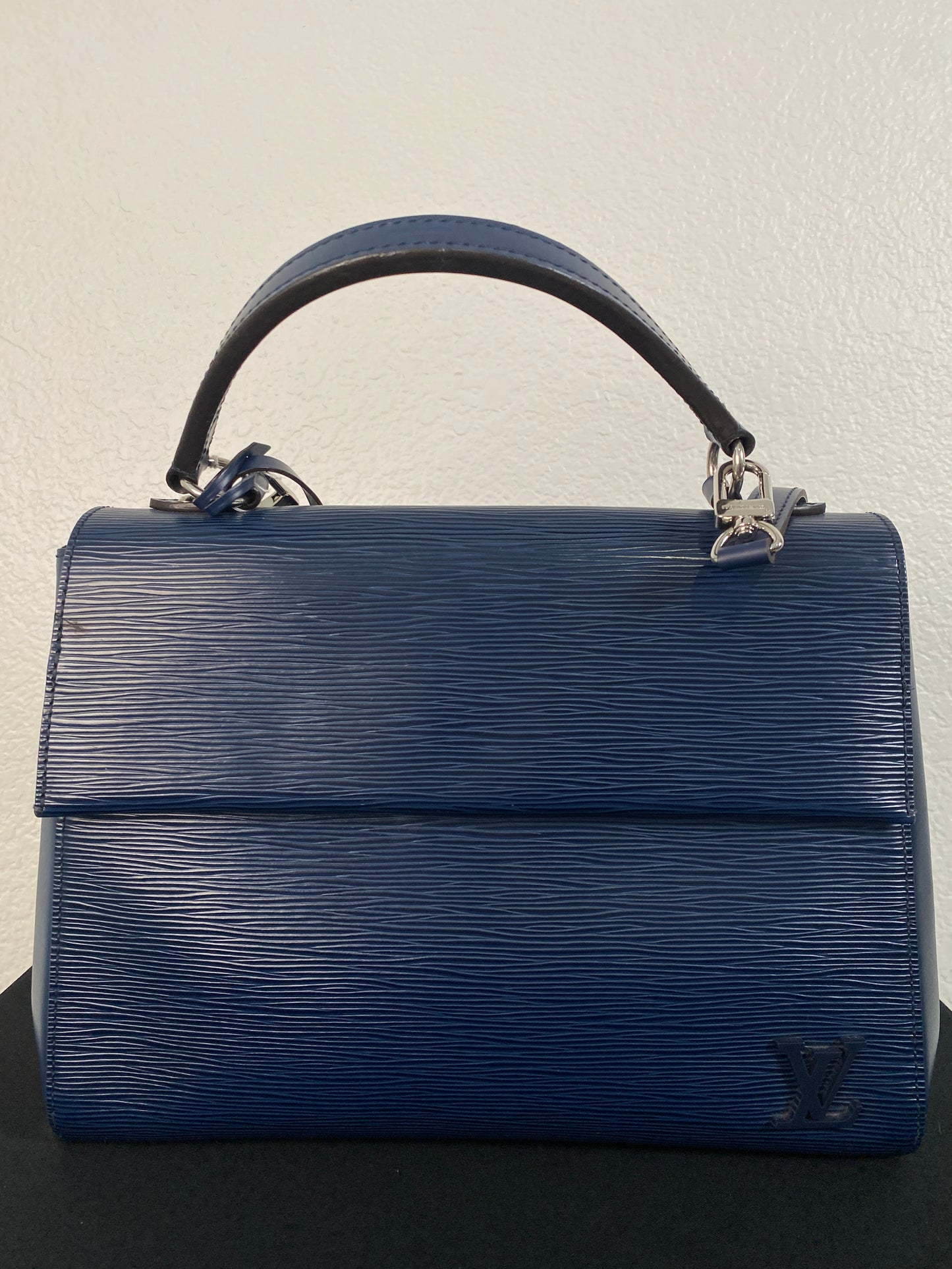 Louis Vuitton Cluny Toledo Blue Epi Leather Top Handle Bag
