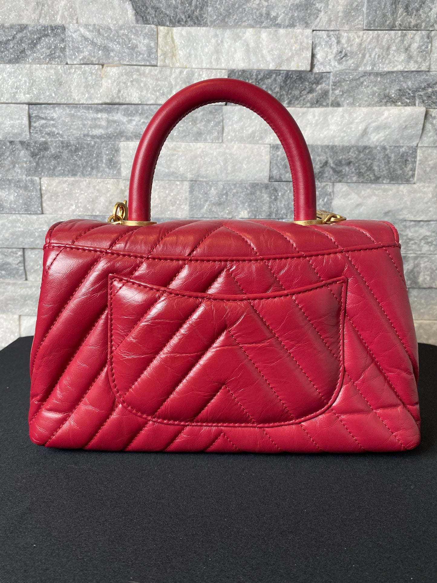 Coco handle leather handbag