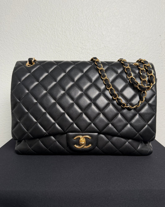 Classic Single Flap Quilted Lambskin Maxi