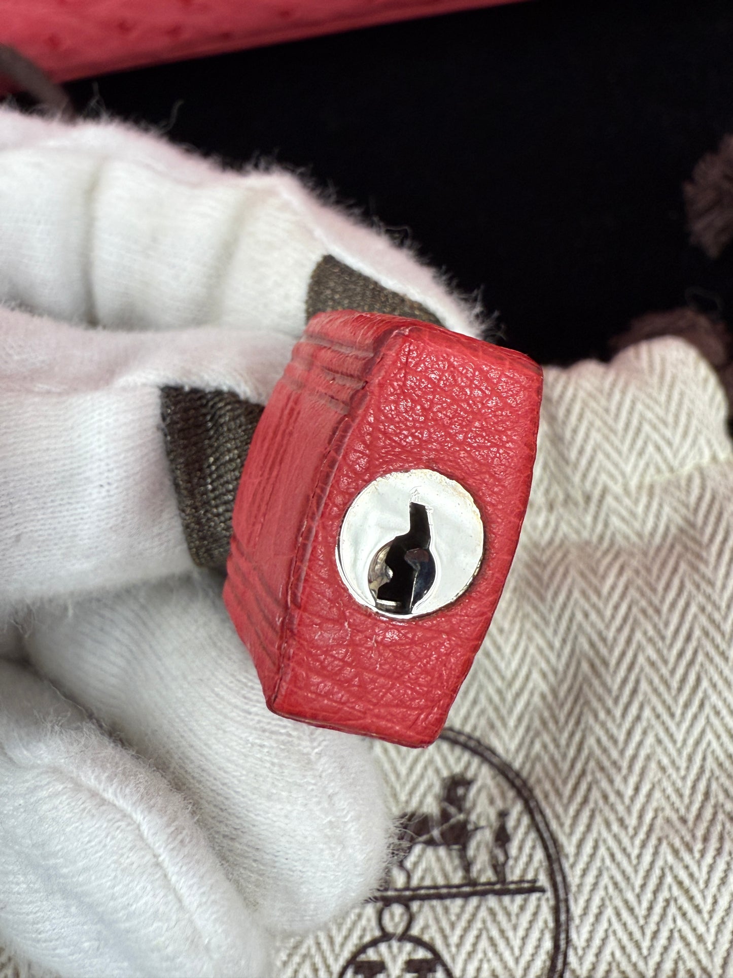 Used Hermes Birkin Handbag Bougainvillea Ostrich with Palladium Hardware 30