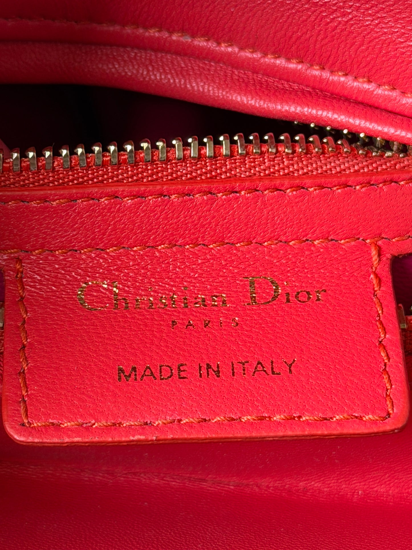 Christian Dior Lady Dior Cannage Lambskin Handbag – Pink & Orange