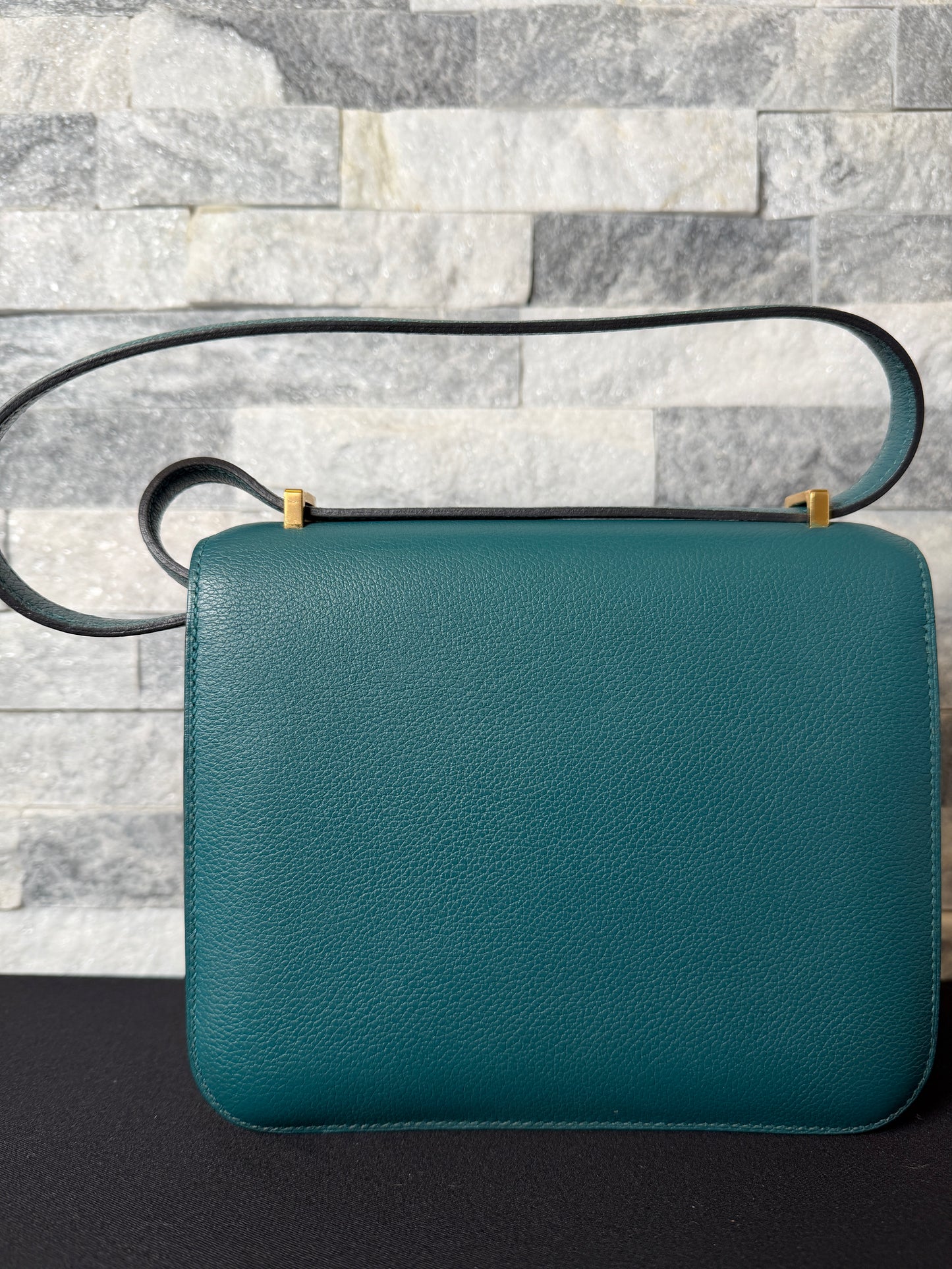 Hermès Constance 24 Evercolor Leather Shoulder Bag – Vert/Teal Green