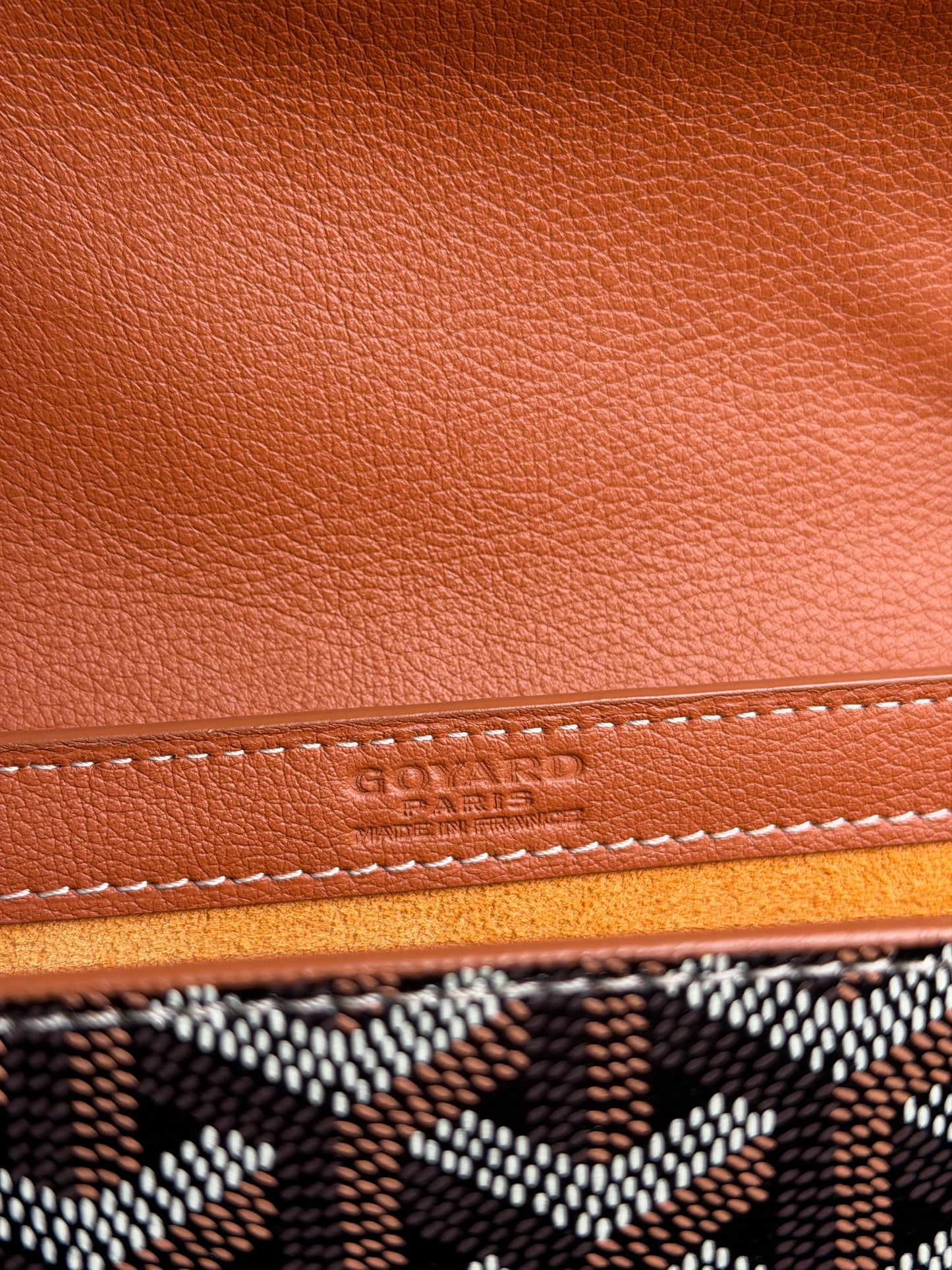 Goyard 233 PM Shoulder Bag in Goyardine Canvas & Tan Leather