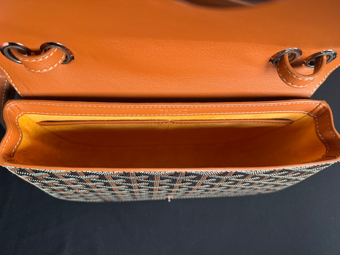 Goyard 233 PM Shoulder Bag in Goyardine Canvas & Tan Leather
