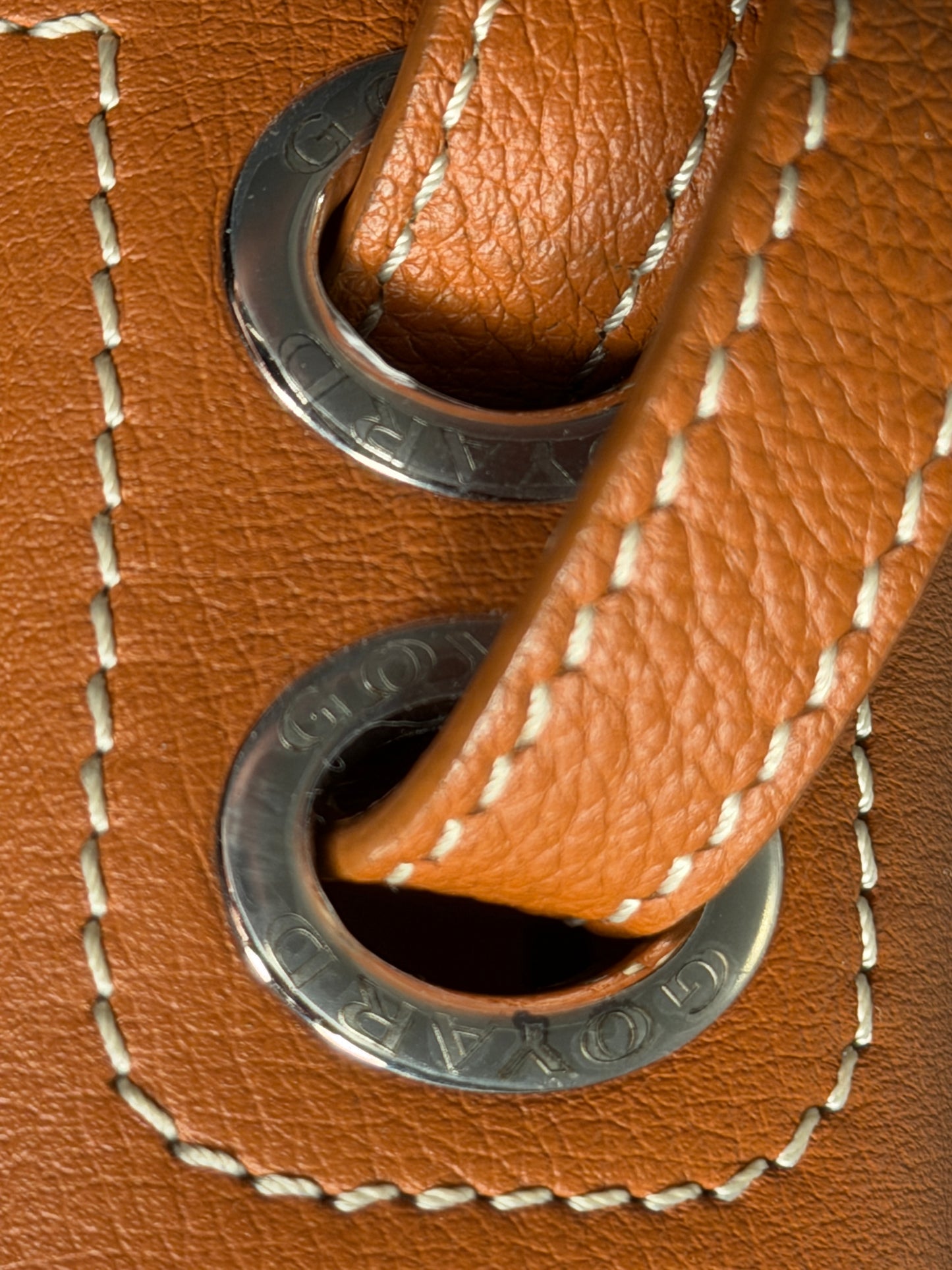 Goyard 233 PM Shoulder Bag in Goyardine Canvas & Tan Leather