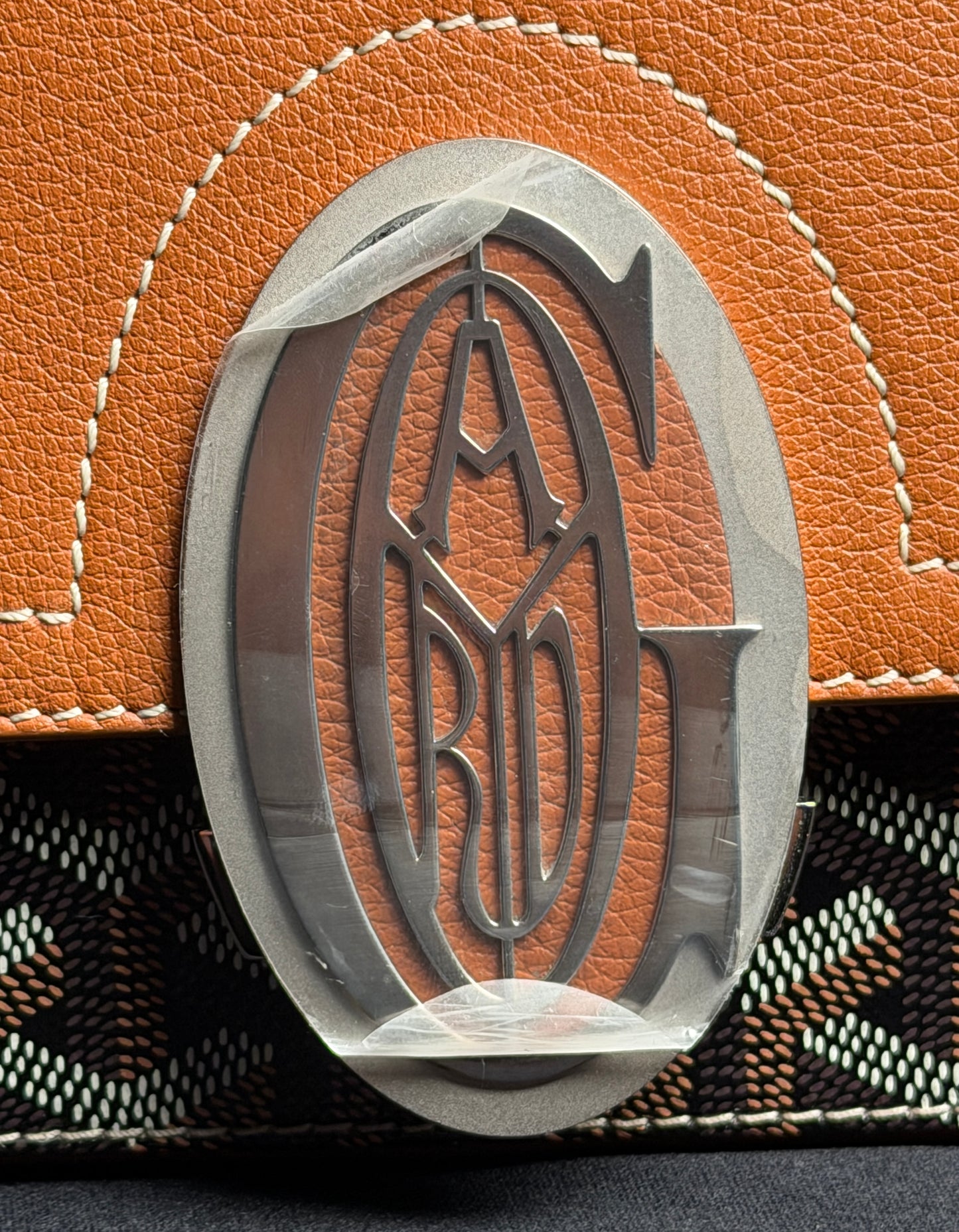 Goyard 233 PM Shoulder Bag in Goyardine Canvas & Tan Leather