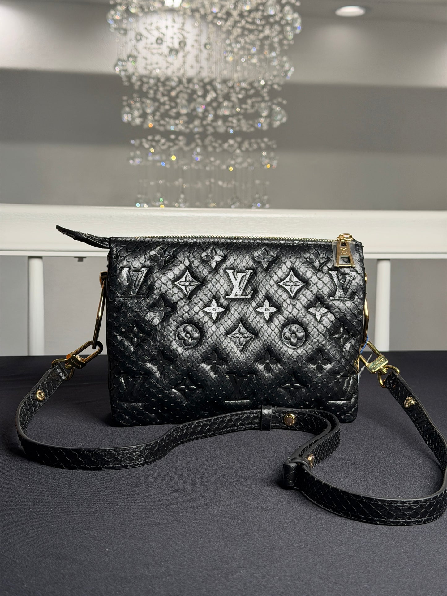 Louis Vuitton Coussin BB in Black Python Leather