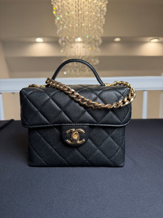 Chanel Handy Box Vanity Shoulder Handbag