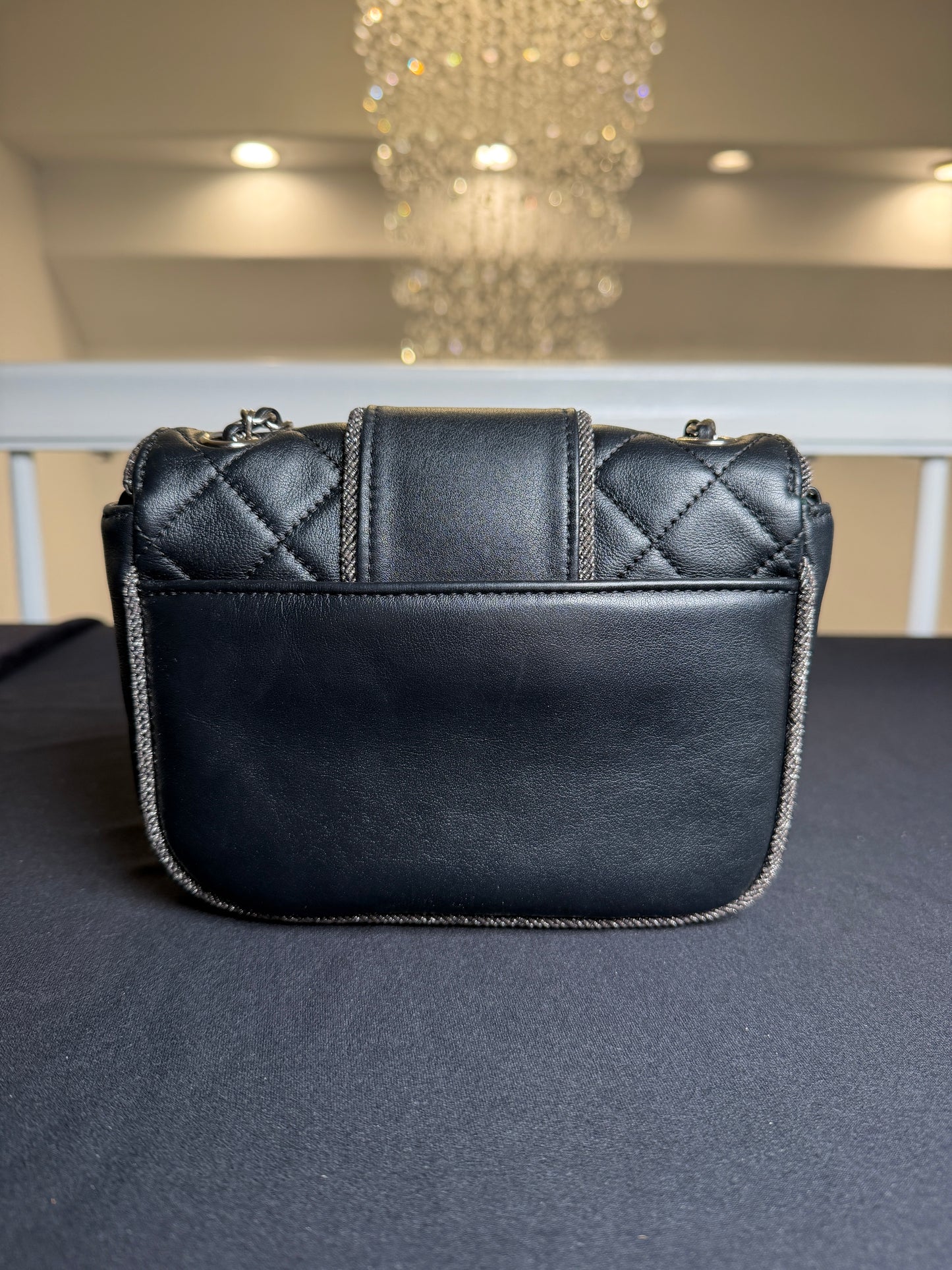 Chanel Elementary Chic Lurex Trim Mini Flap Bag