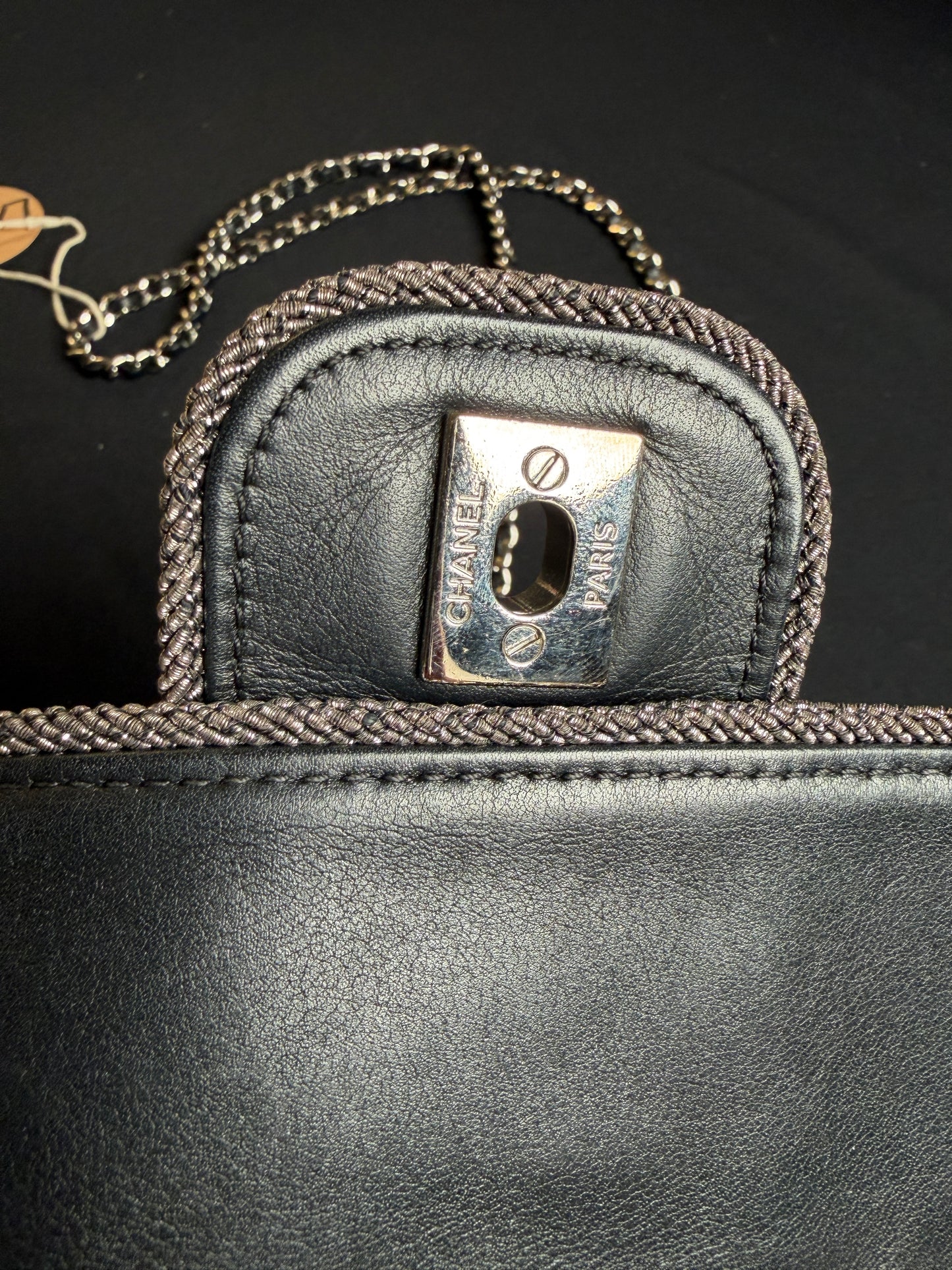 Chanel Elementary Chic Lurex Trim Mini Flap Bag