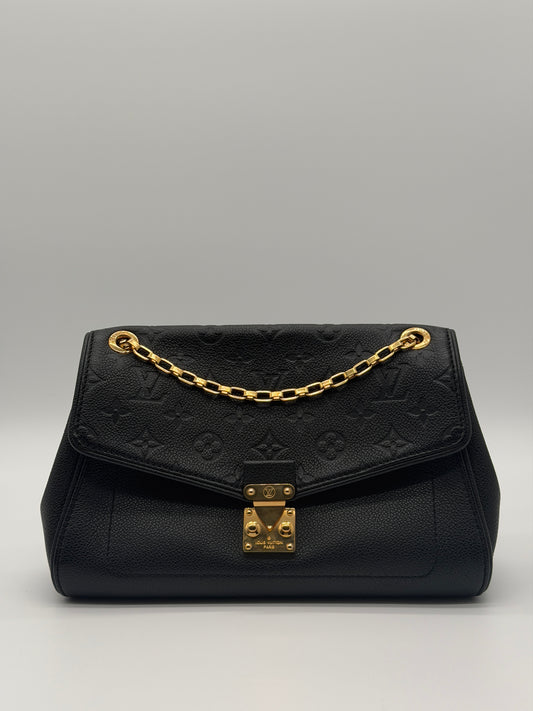Louis Vuitton Saint Germain PM Black Monogram Empreinte Leather Chain Shoulder Bag