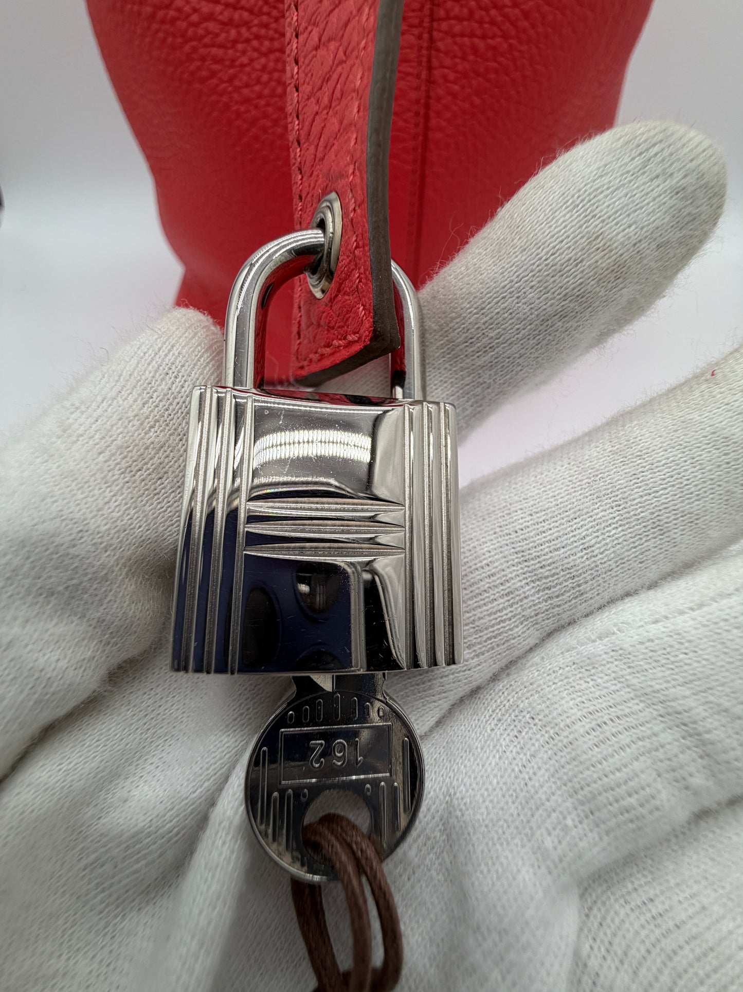 Hermès Picotin Lock 22 Rouge Casaque Clemence Leather Handbag lx483