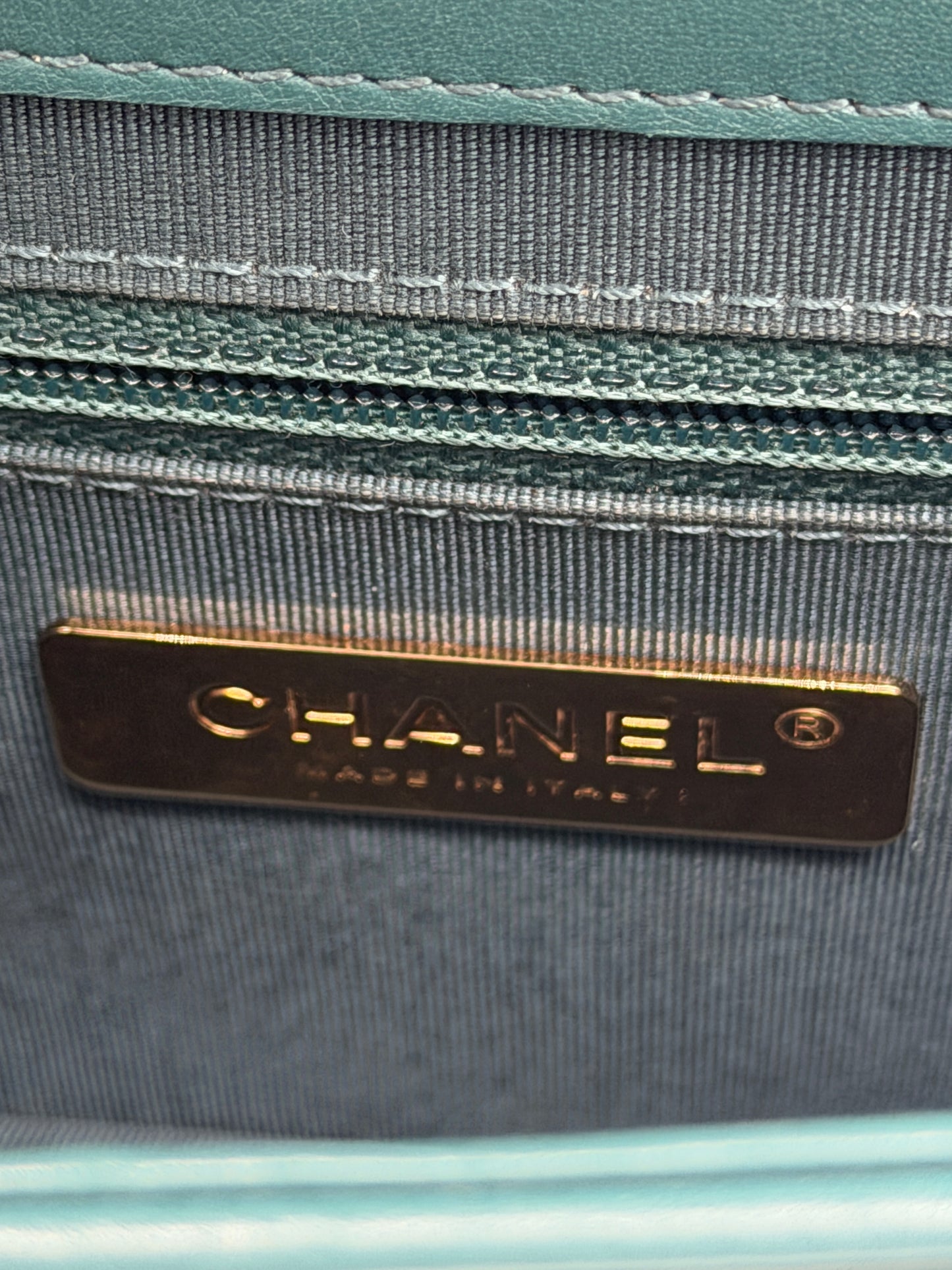 Chanel Mini Quilted Mixed Leather Chain Handle Flap Bag