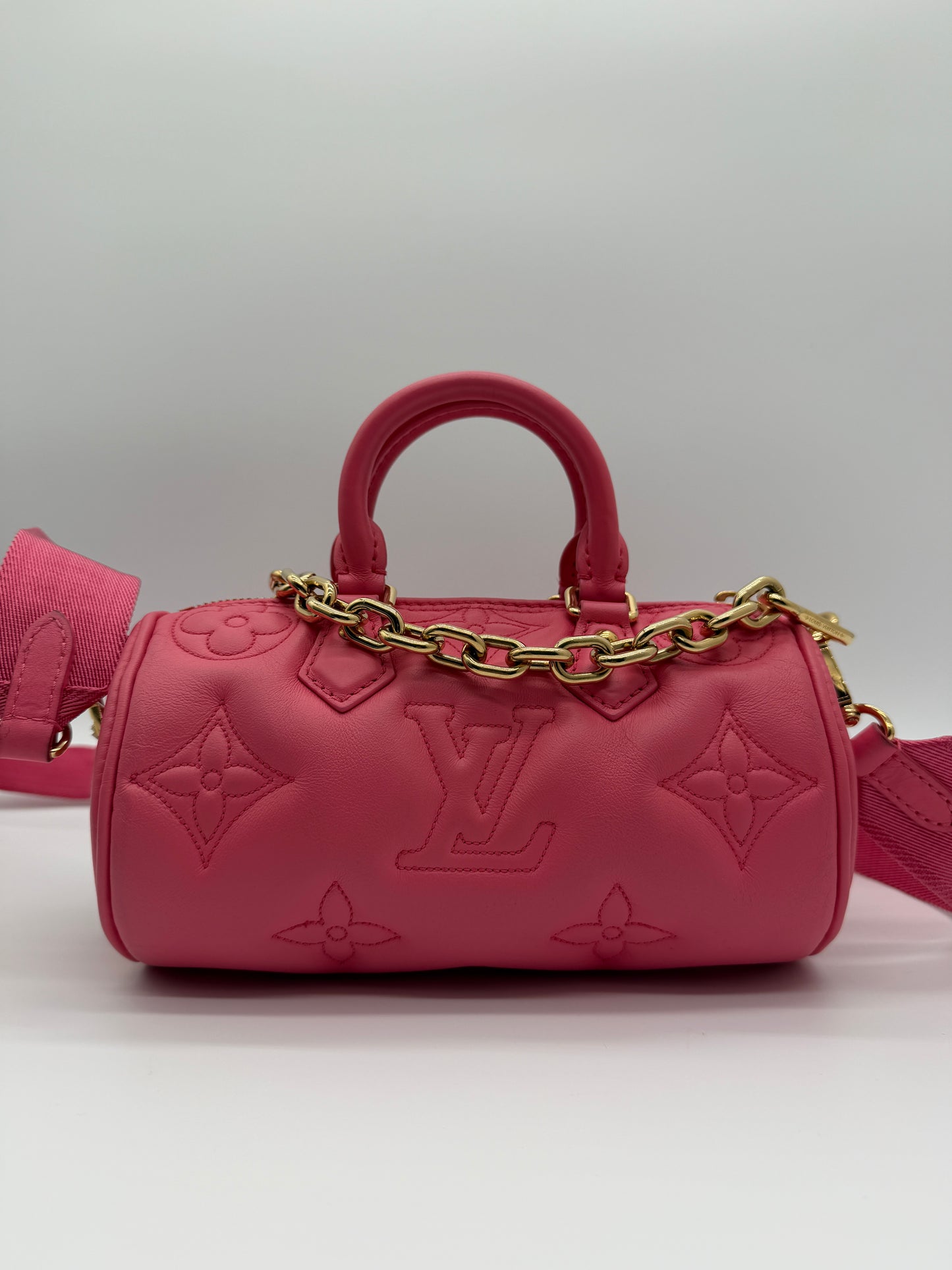Louis Vuitton Speedy Bandoulière 20 Monogram Empreinte Leather Rose Miami lx823