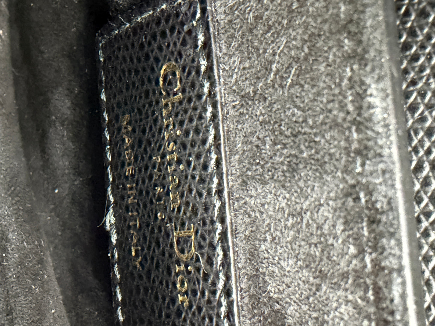 Christian Dior Saddle Bag Black Grained Calfskin Leather