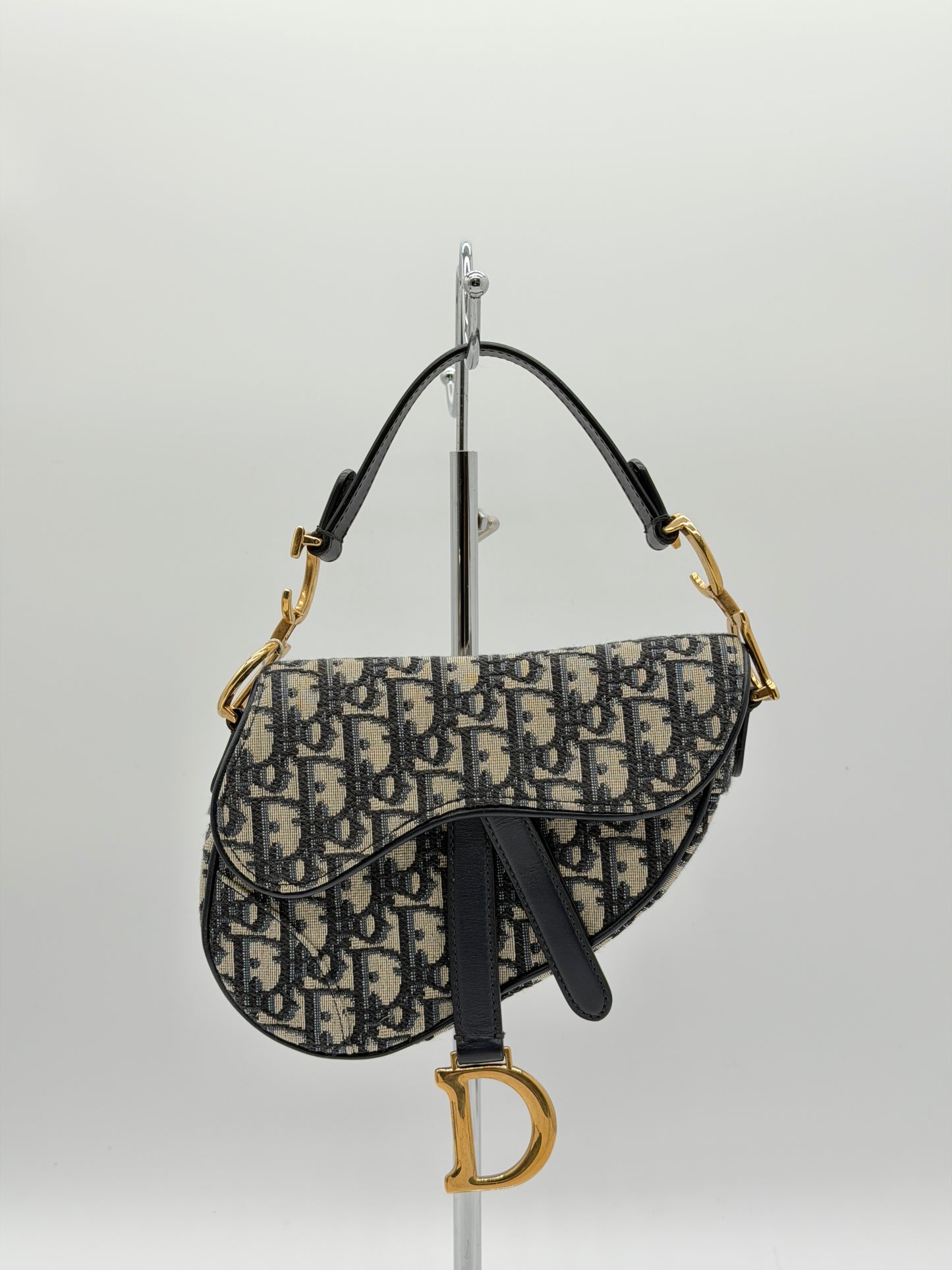 Christian Dior Saddle Bag Oblique Jacquard Canvas