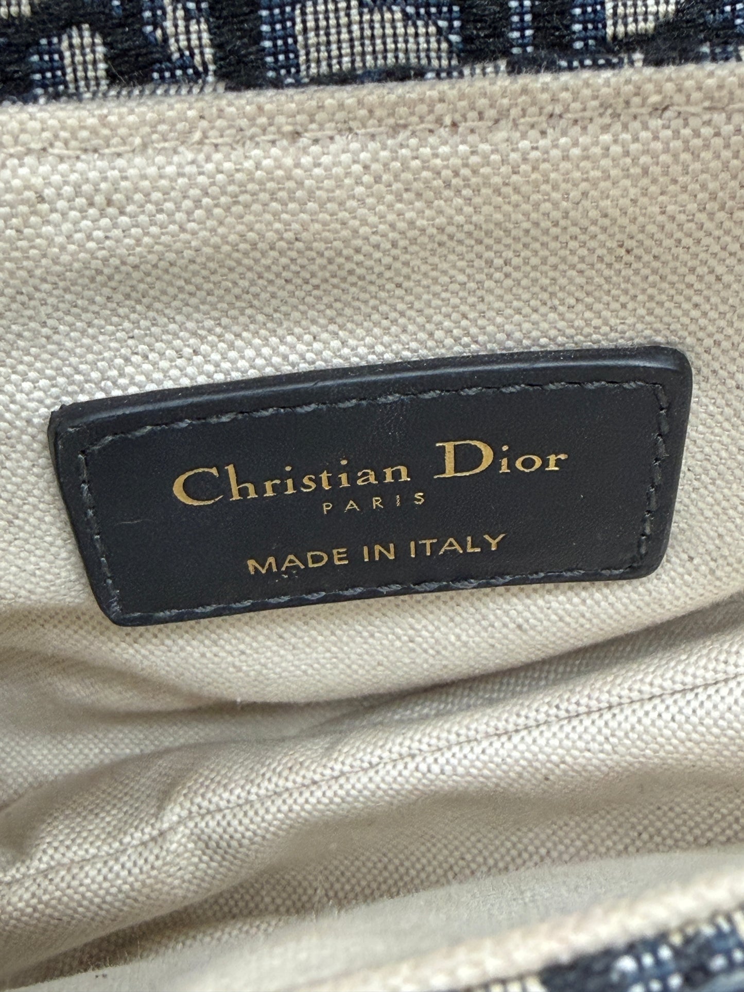 Christian Dior Saddle Bag Oblique Jacquard Canvas