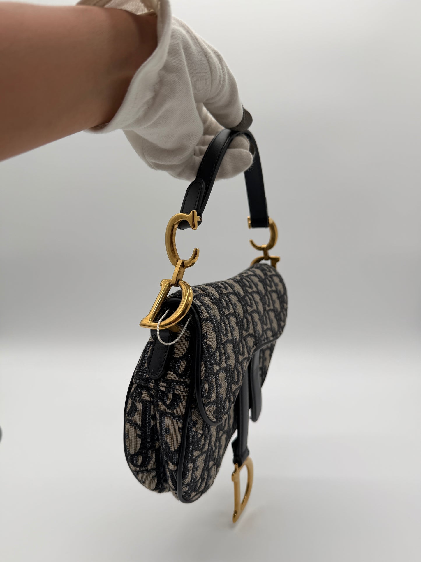 Christian Dior Saddle Bag Oblique Jacquard Canvas