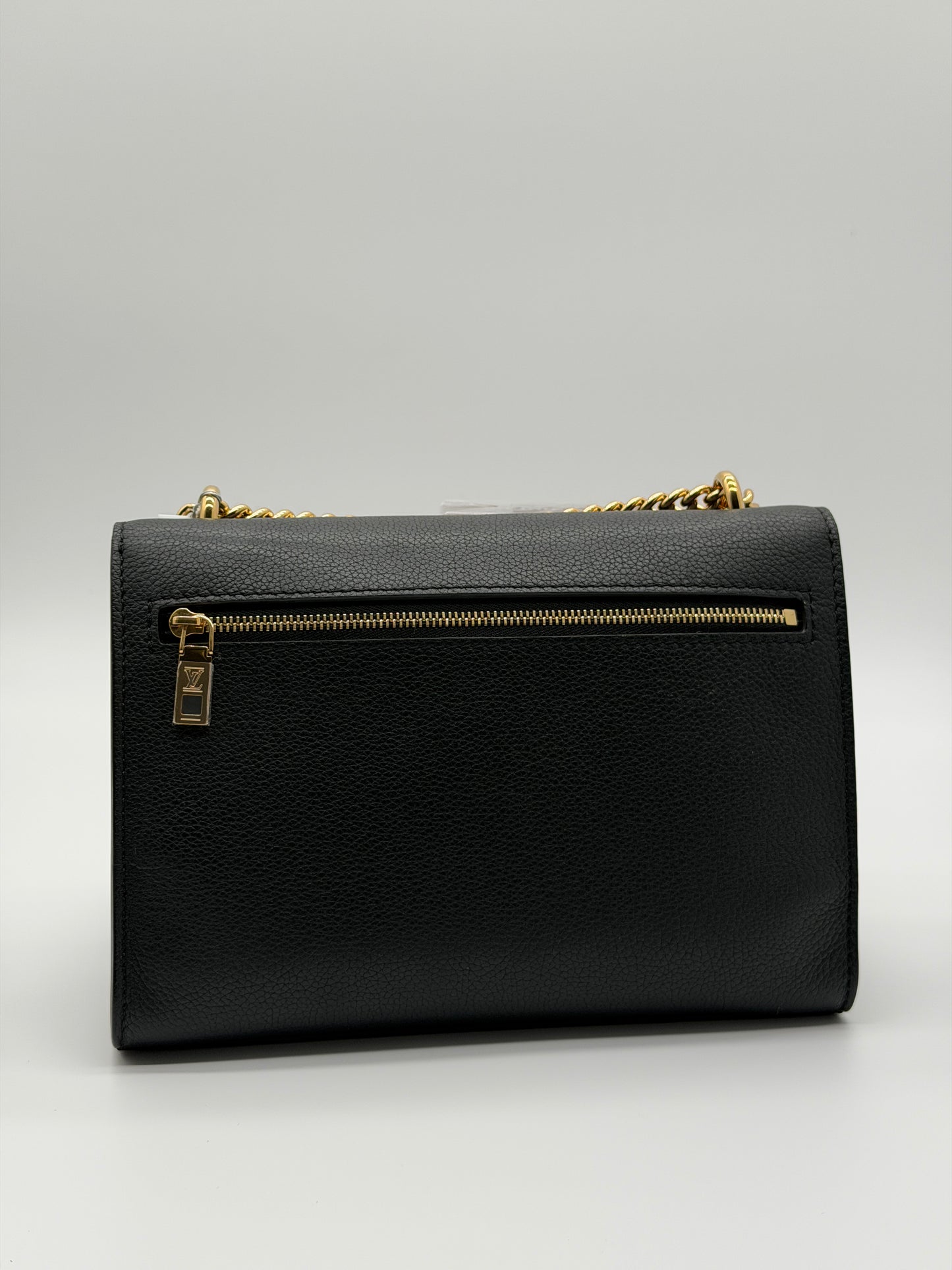 Louis Vuitton MyLockMe Chain Bag Black & White Grained Calf Leather