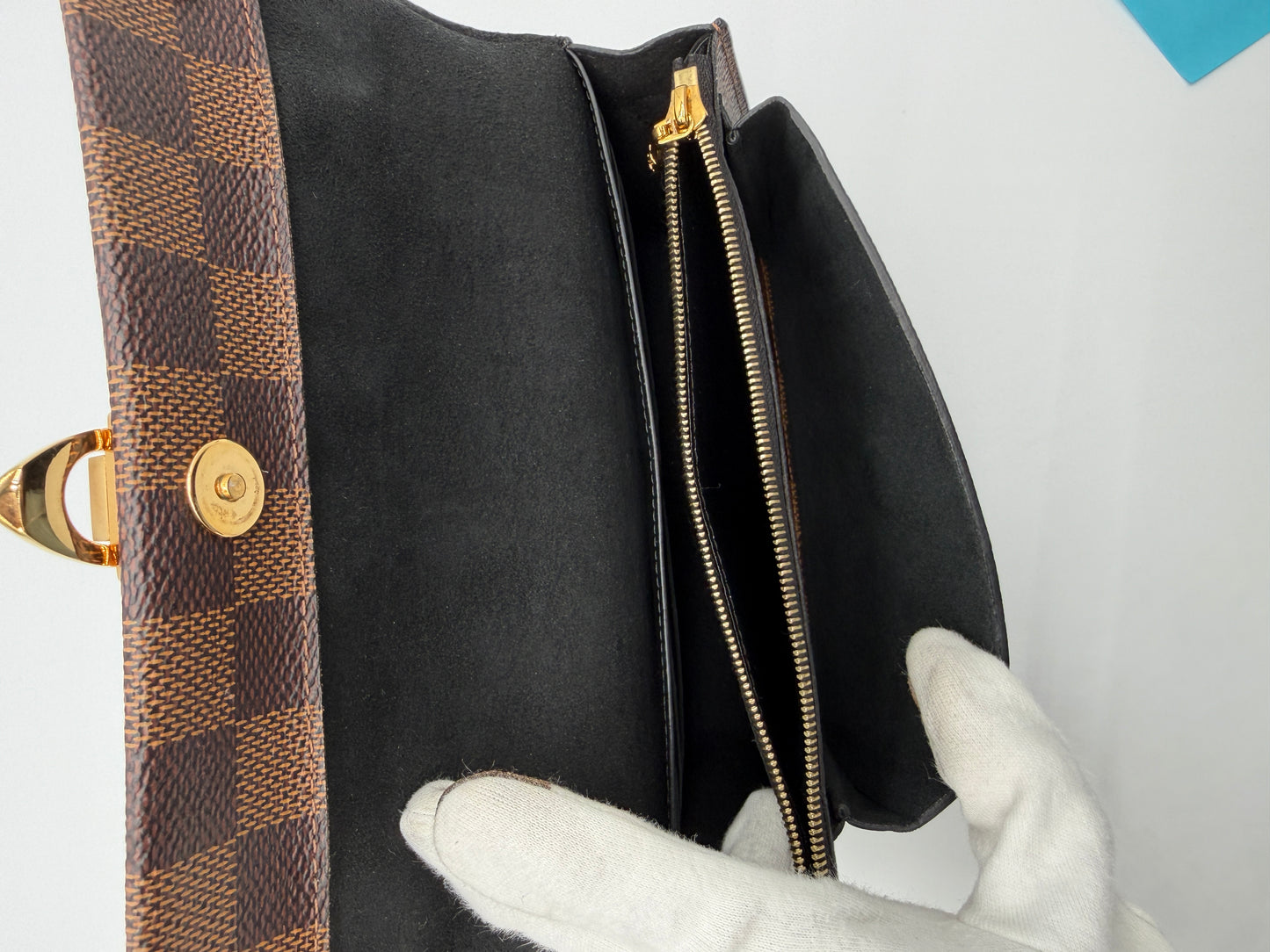 Louis Vuitton Vavin Chain Wallet Damier Ebene lx856