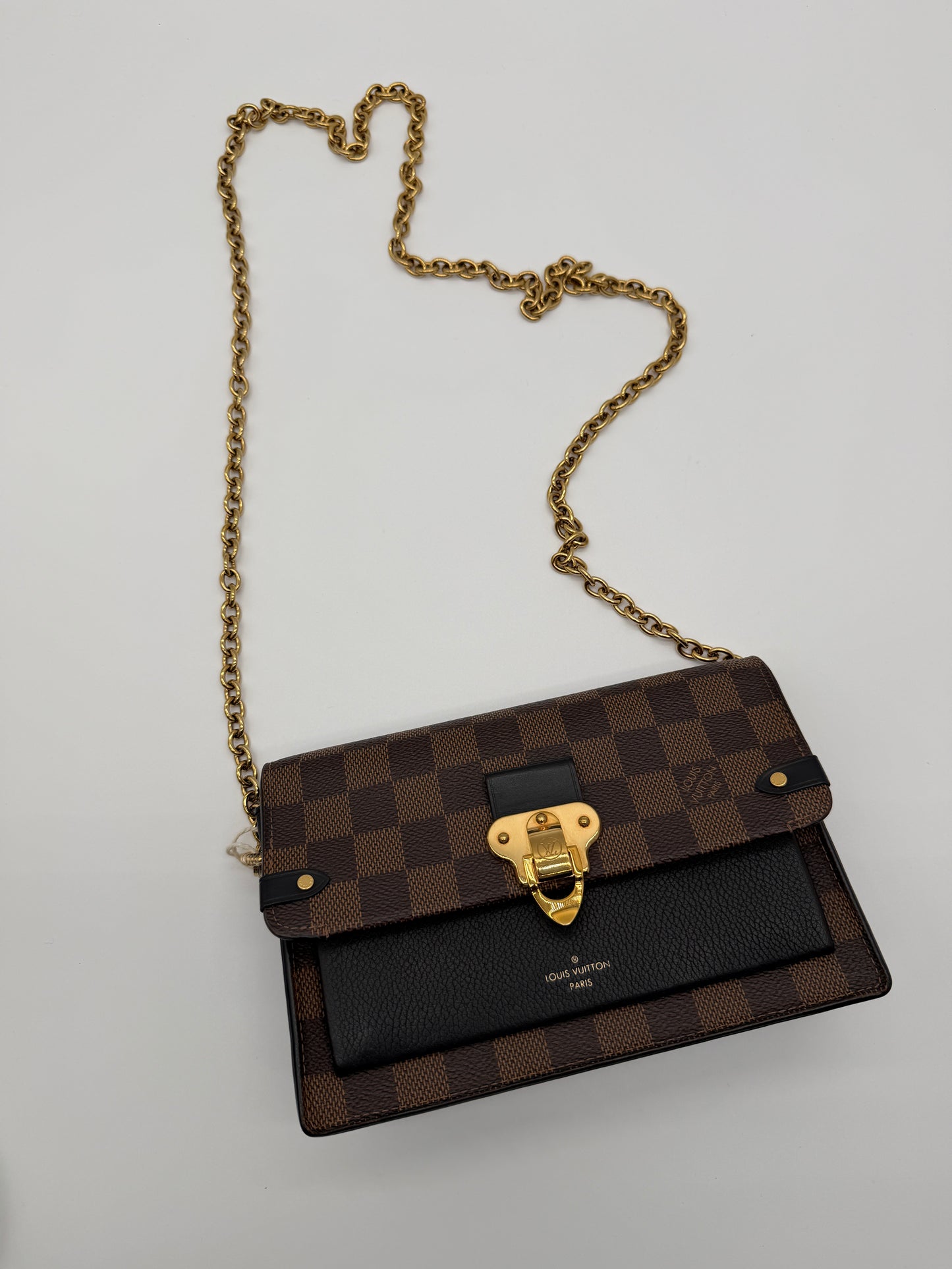 Louis Vuitton Vavin Chain Wallet Damier Ebene lx856