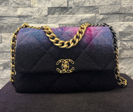 Chanel 19 Large Tweed Ombre Bag
