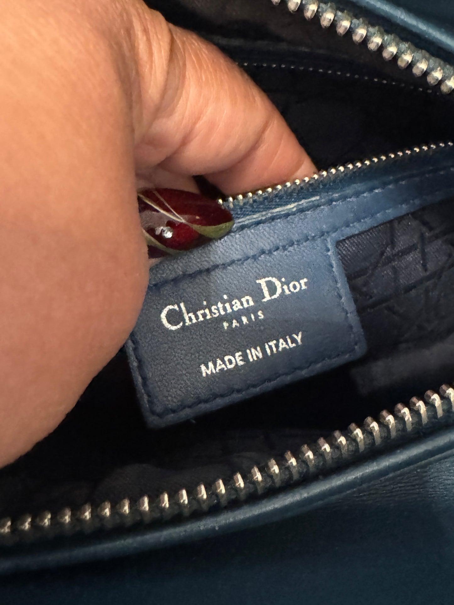 Christian Dior Medium Blue Lady Dior