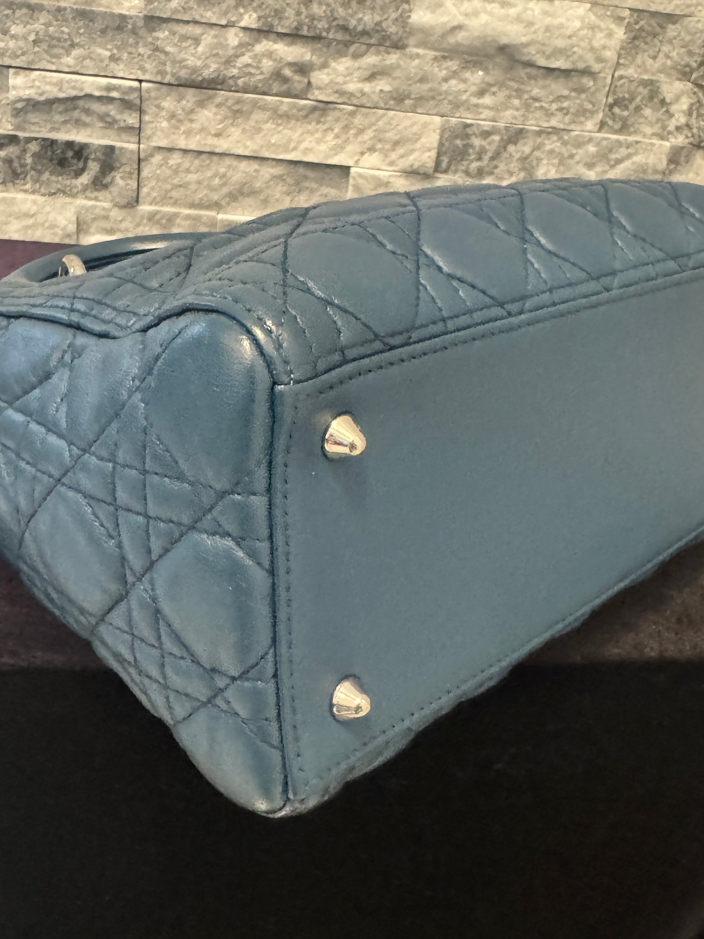 Christian Dior Medium Blue Lady Dior