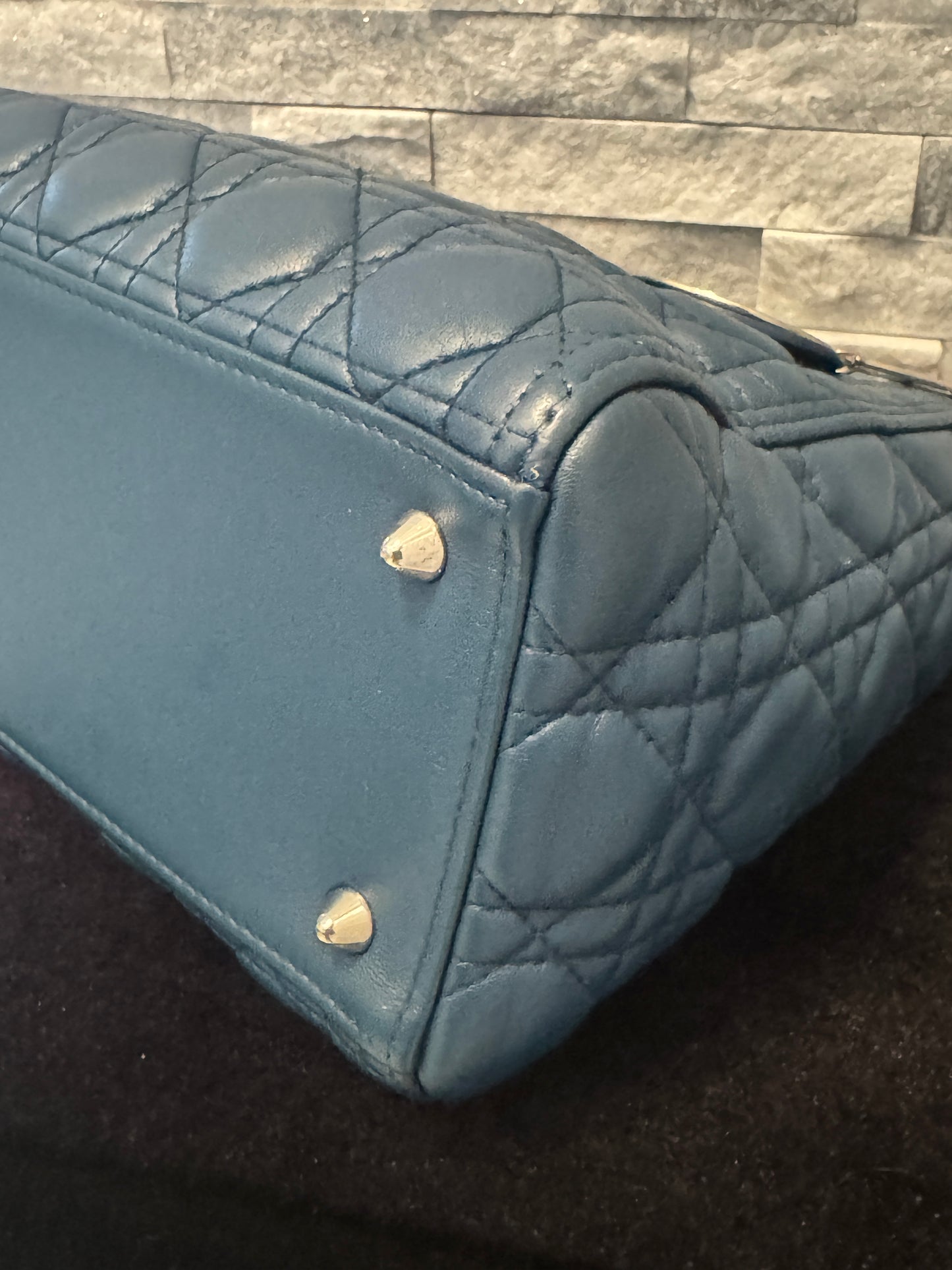 Christian Dior Medium Blue Lady Dior