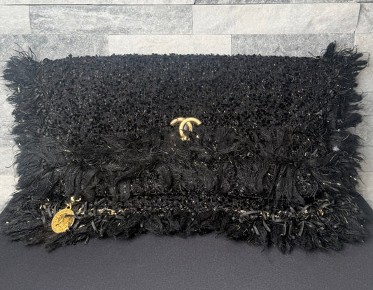 Chanel Cosmopolite Tweed Fringe Clutch