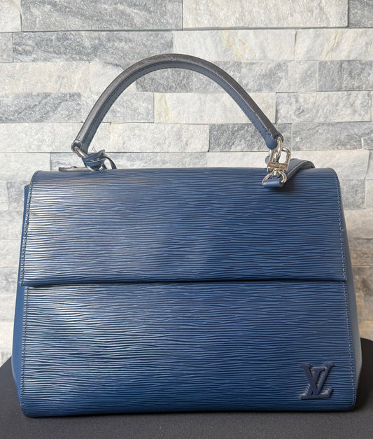 Louis Vuitton Cluny Toledo Blue Epi Leather Top Handle Bag